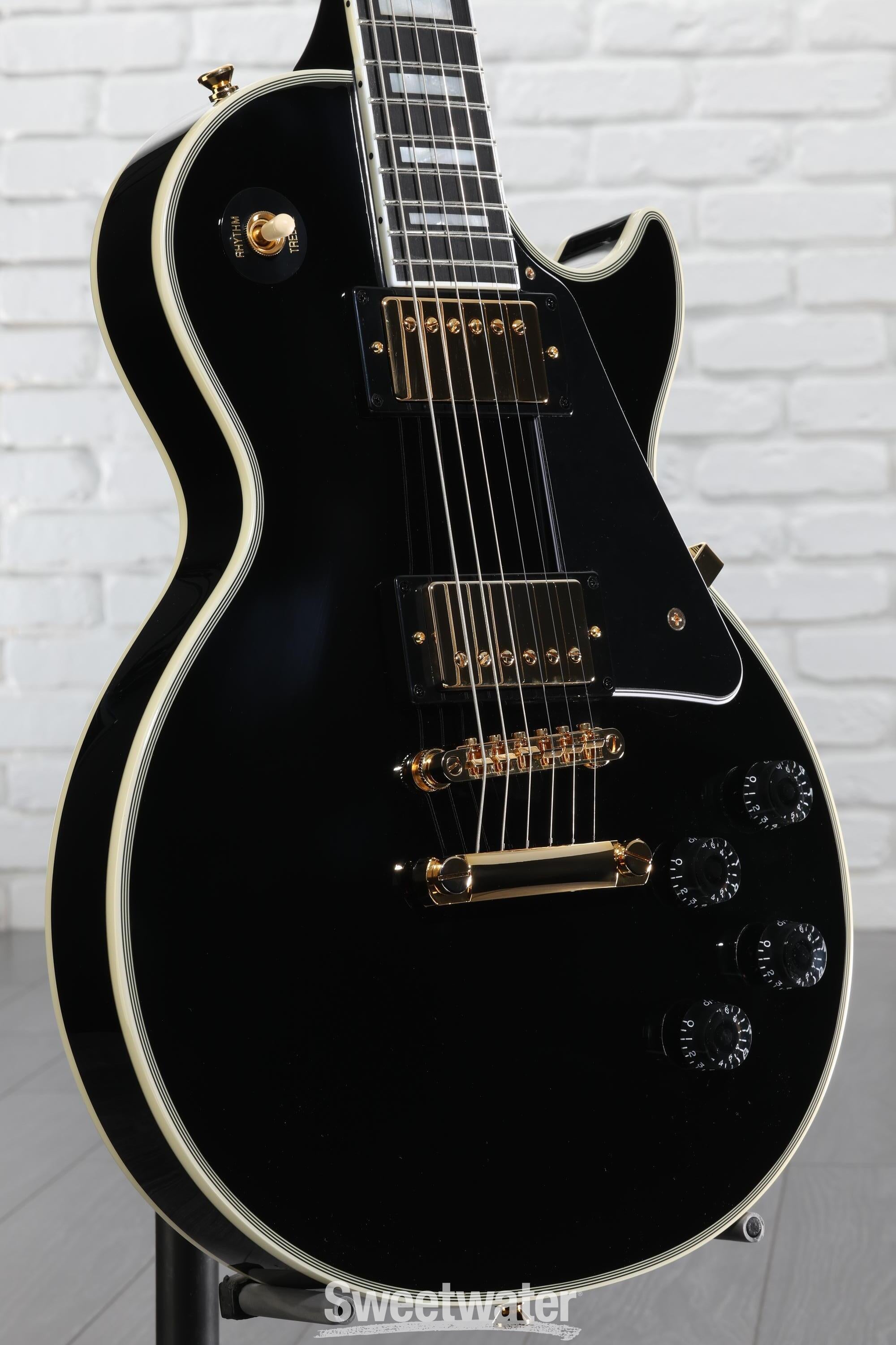 Epiphone Les Paul Custom Ebonyエピフォンレスポール Epiphone Les Paul Custom Electric Guitar - Ebony | Sweetwater