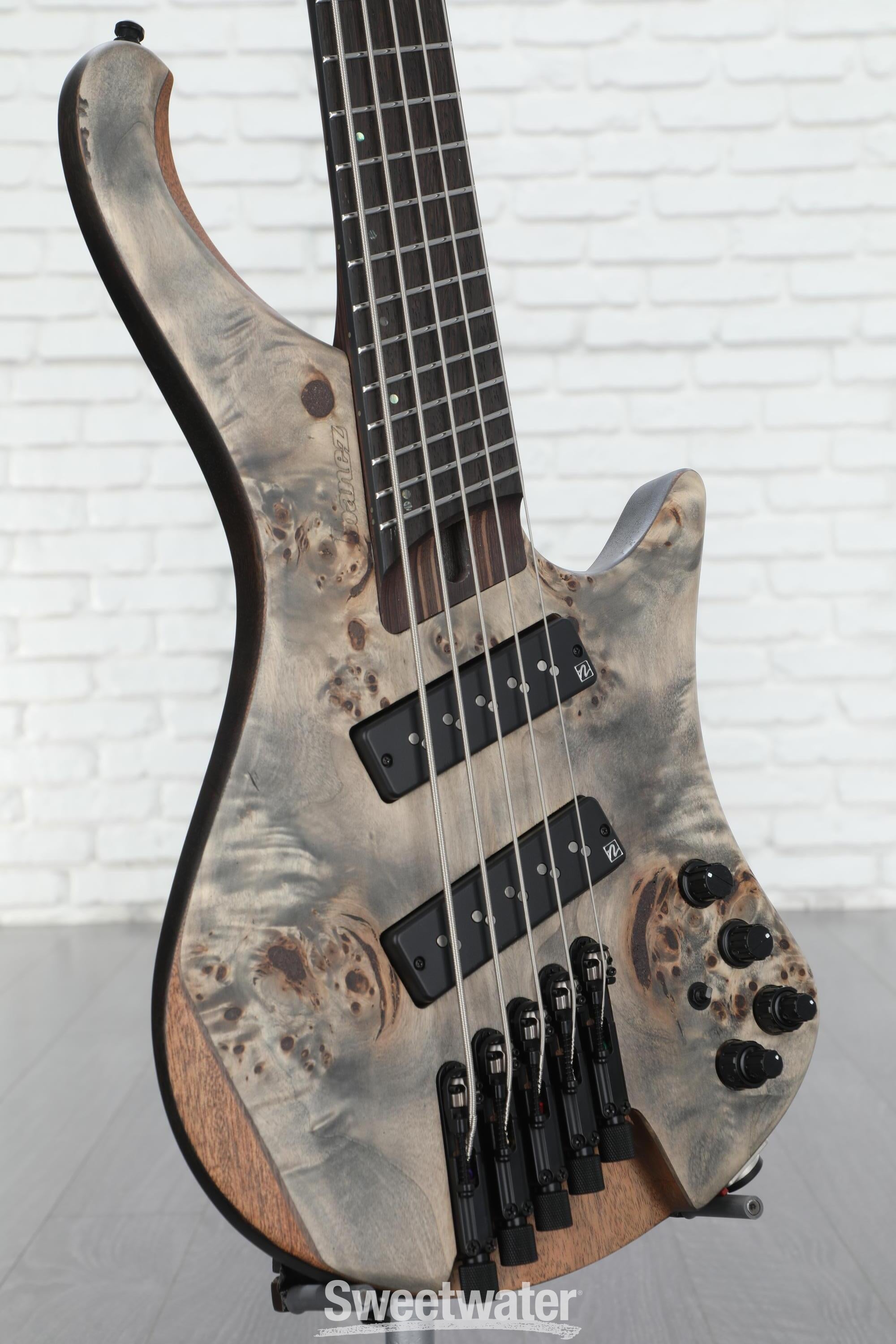 Ibanez Bass Workshop EHB1505MS 5-string Multi-scale Bass Guitar - Black Ice  Flat | Sweetwater