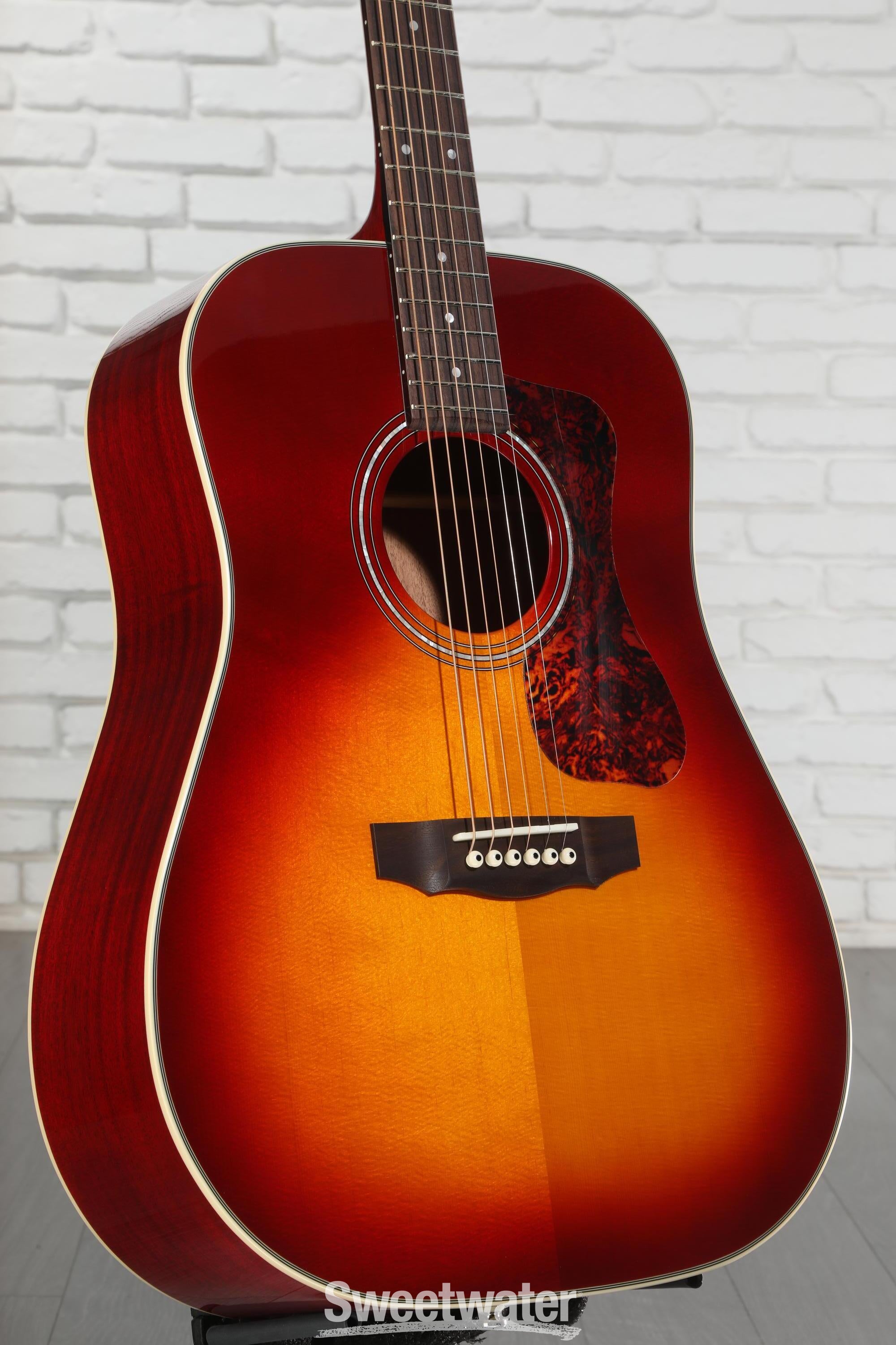 Guild D-140 Dreadnought Acoustic Guitar - Cherry Burst | Sweetwater