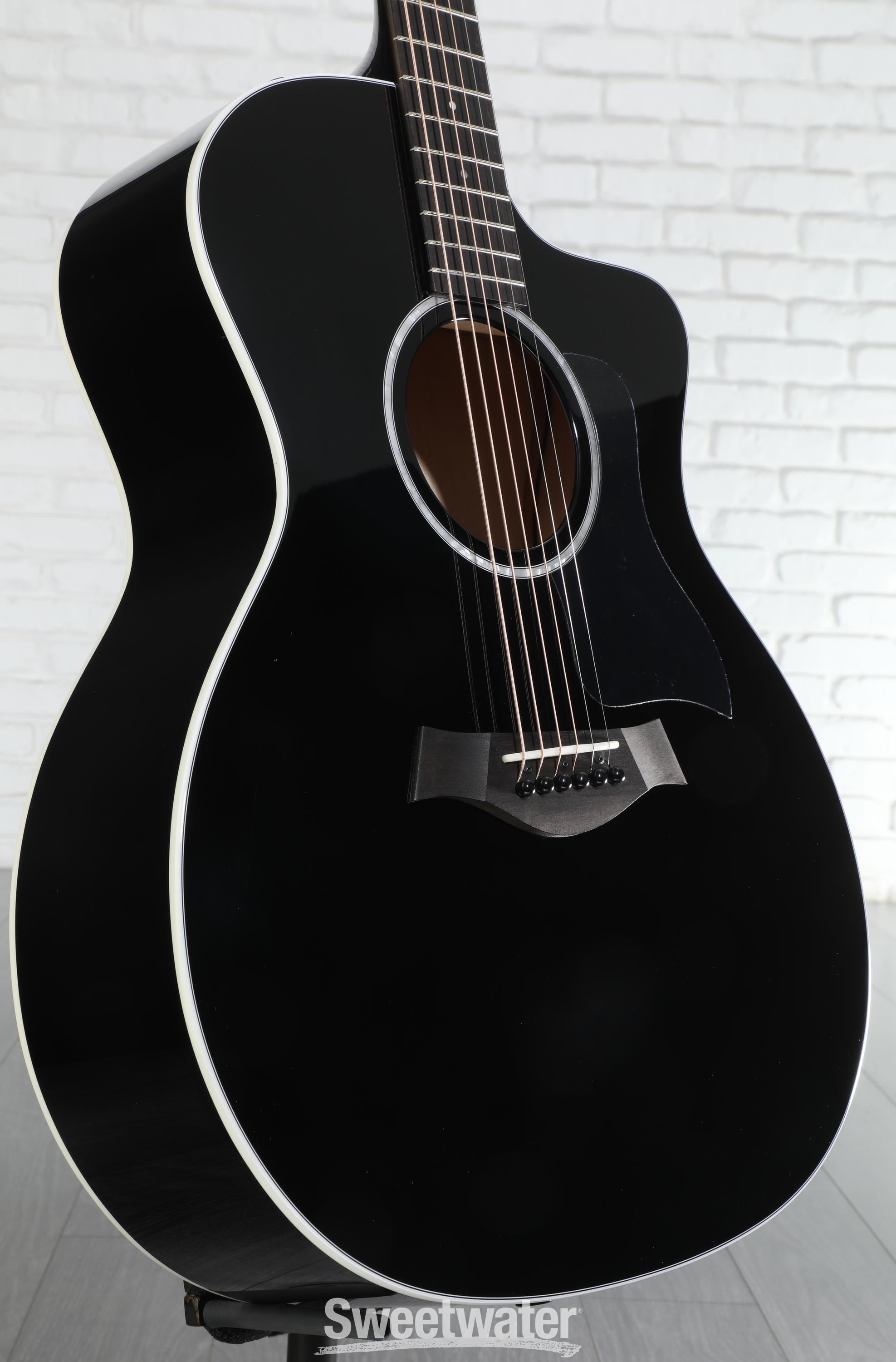 ギター Taylor 214ce DLX BLK Taylor 214ce Plus Acoustic-electric Guitar - Black | Sweetwater