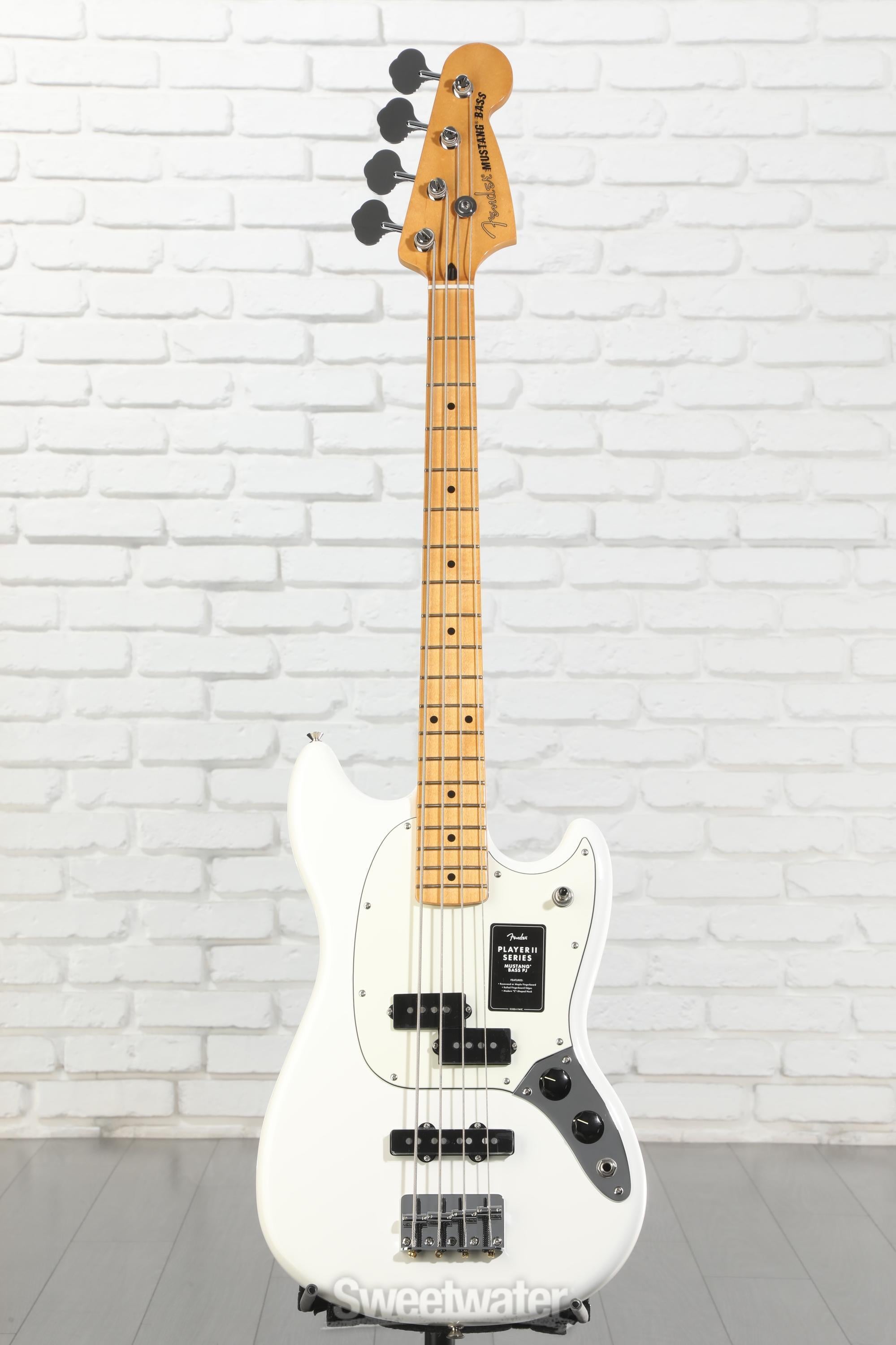 Fender Player II Mustang Bass PJ - Polar White with Maple