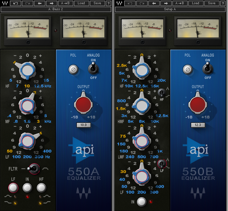 Waves API 550 A + API 550 B Equalizer Plug-in Suite | Sweetwater