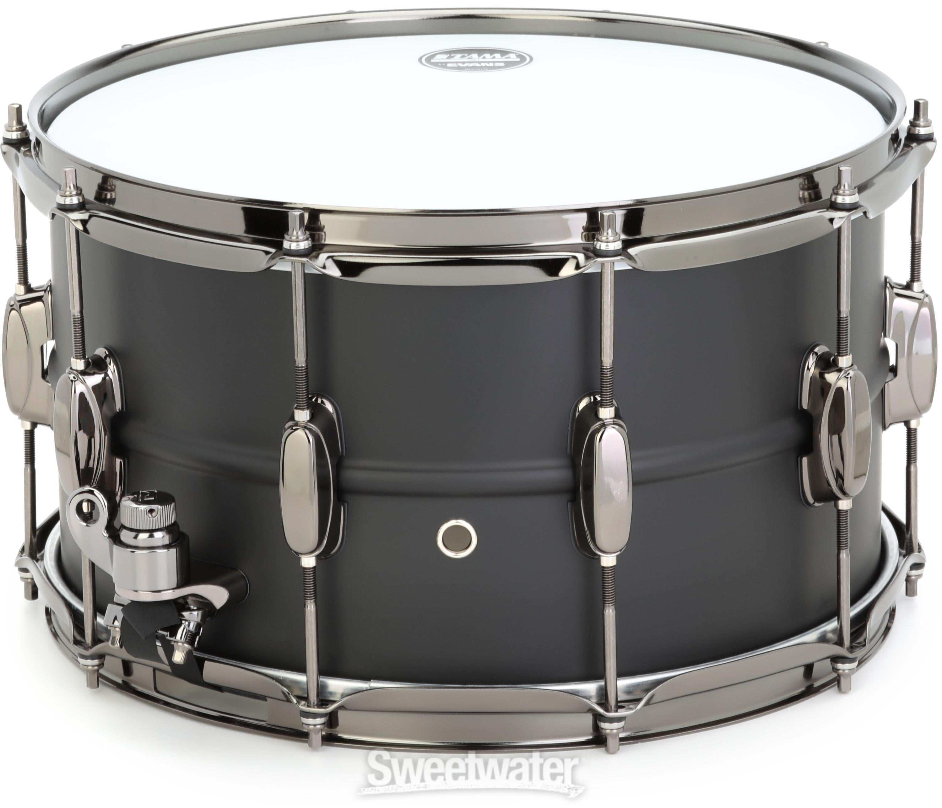 Tama S.L.P. Big Black Steel 8 x 14-inch Snare Drum - Matte Black