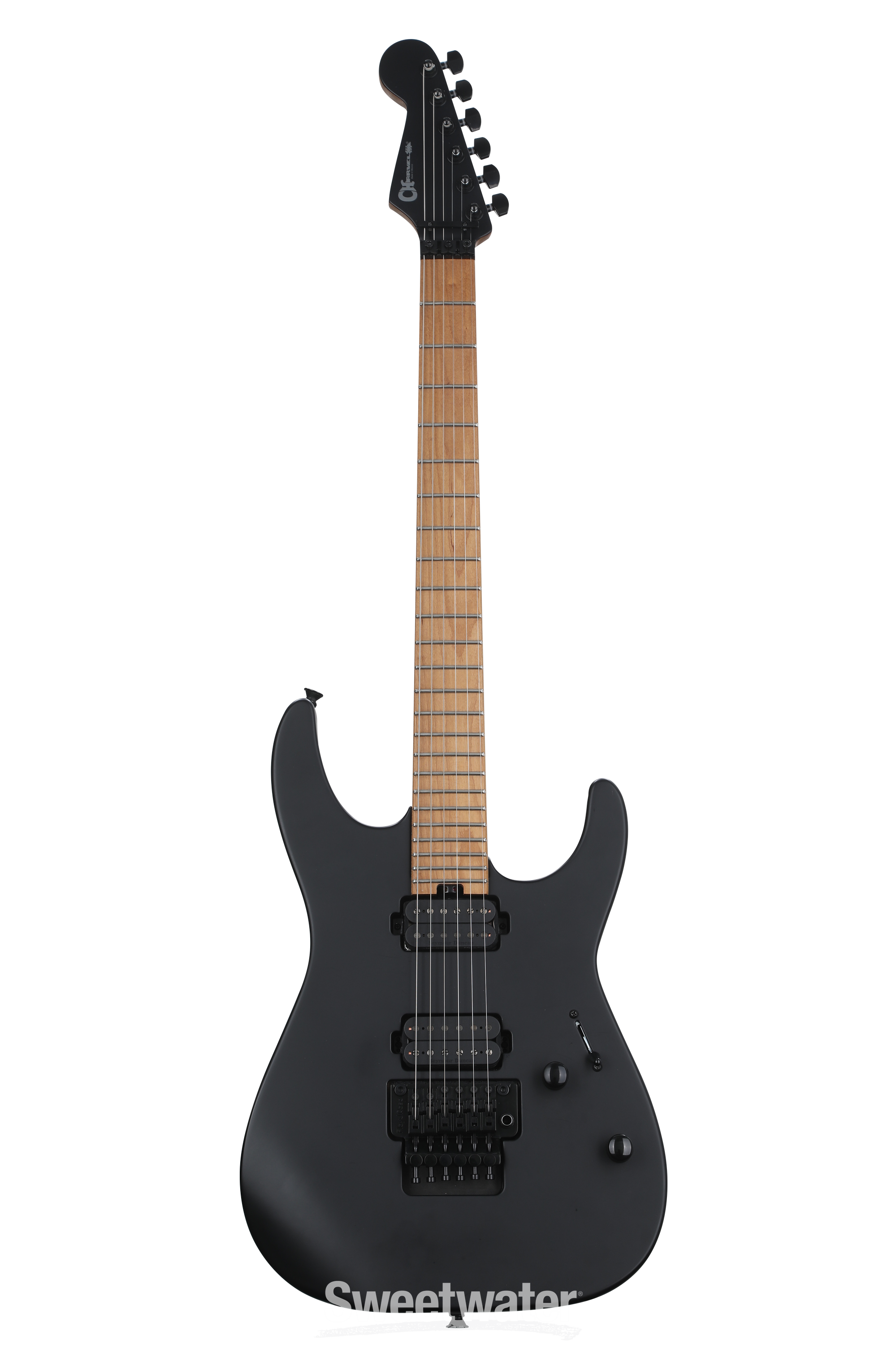 Charvel Pro-Mod DK24 FR HH CM Electric Guitar - Satin Black Charvel Pro-Mod DK24 FR HH CM Electric Guitar - Satin Black