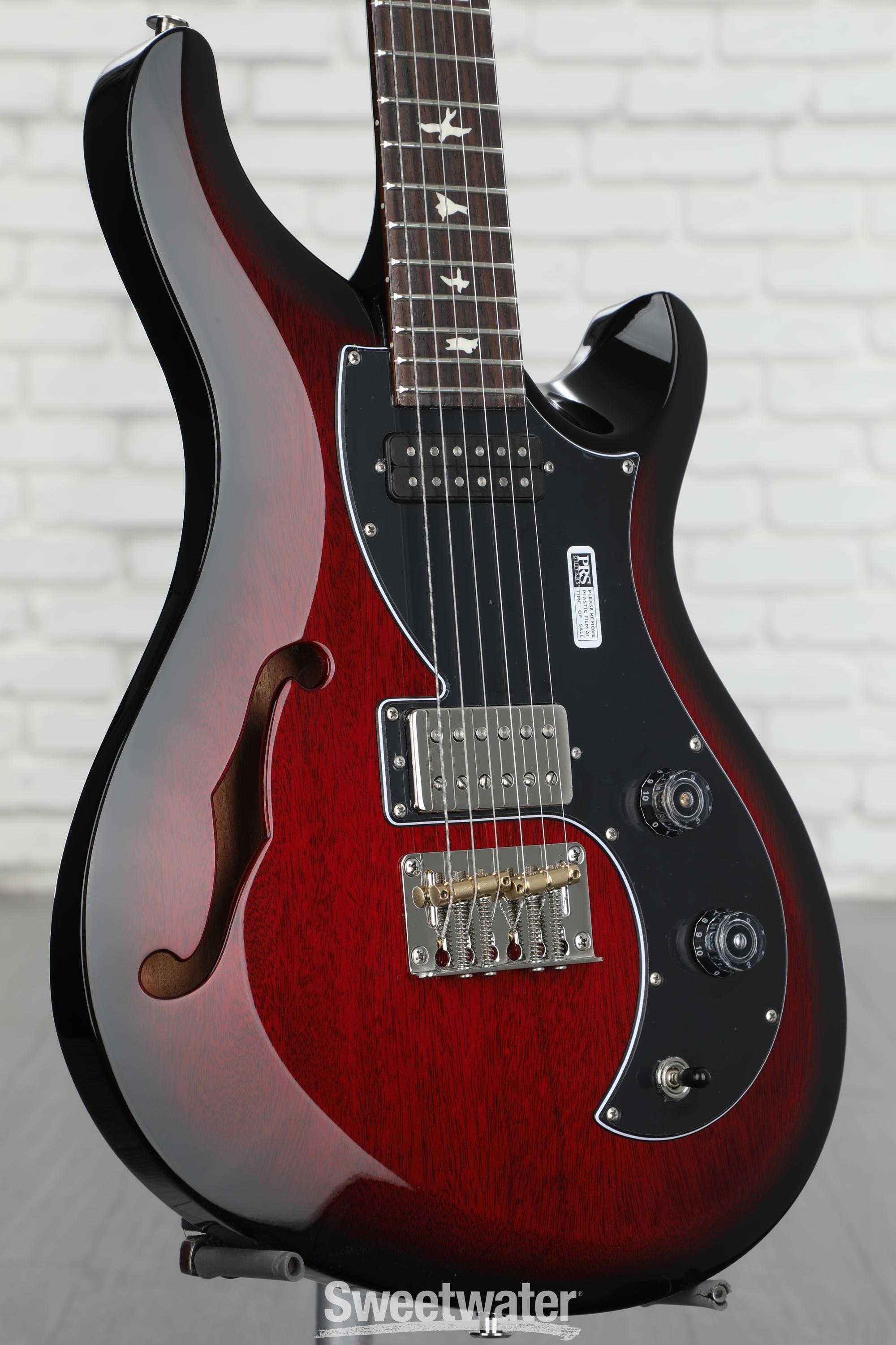 PRS S2 Vela Semi-Hollow Electric Guitar - Scarlet Sunburst | Sweetwater