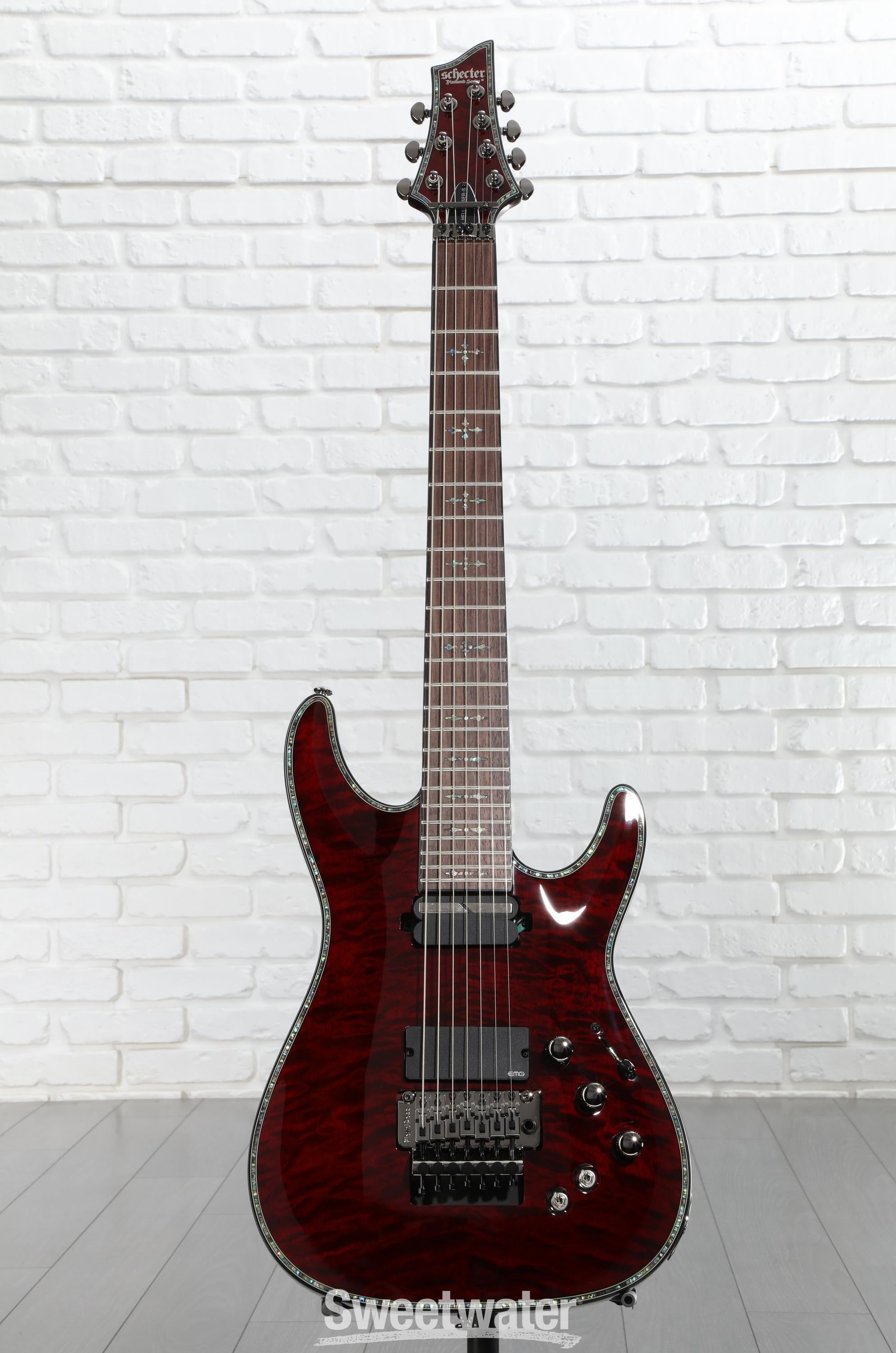 Schecter Hellraiser C-7 FR-S Electric Guitar - Black Cherry