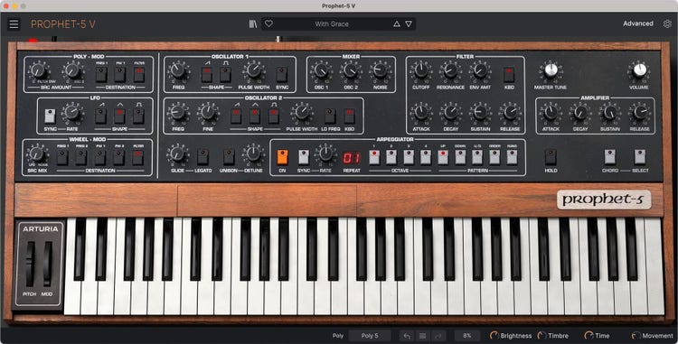 Arturia Prophet-5 V Analog Synthesizer Software Instrument