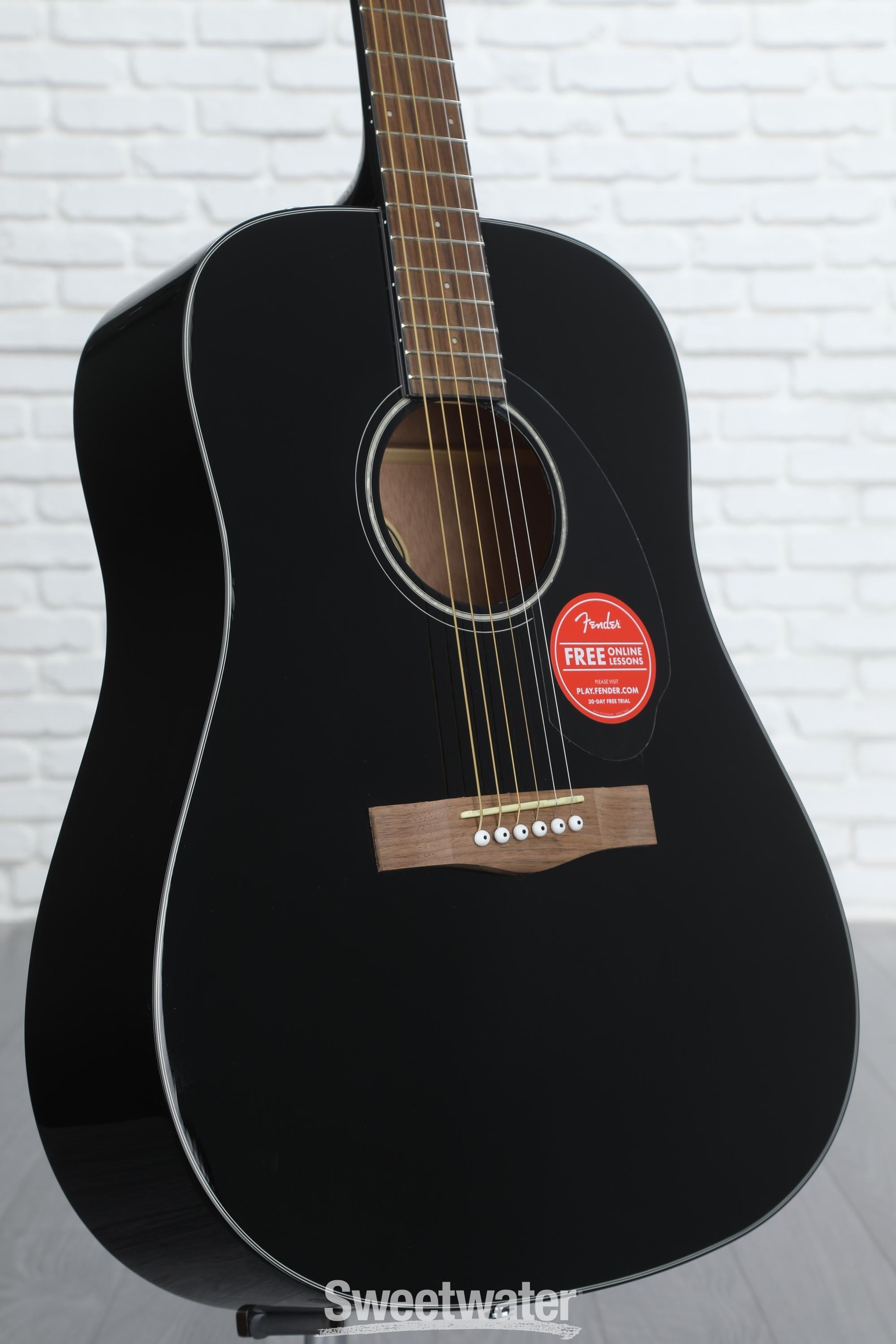 Fender CD-60S Dreadnought Acoustic Guitar - Black | Sweetwater