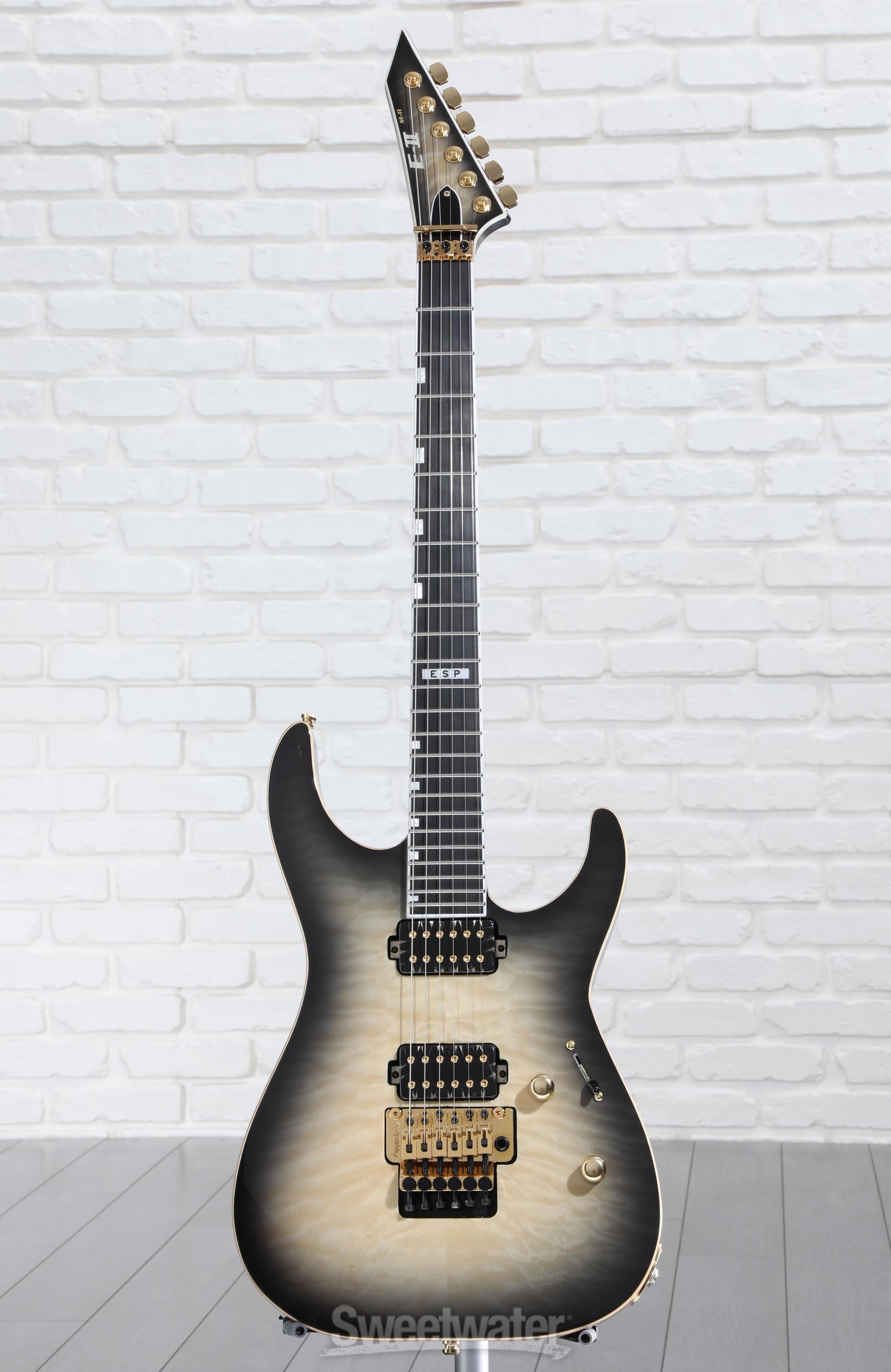 ESP E-II M-II QM Electric Guitar - Black Natural Burst | Sweetwater 