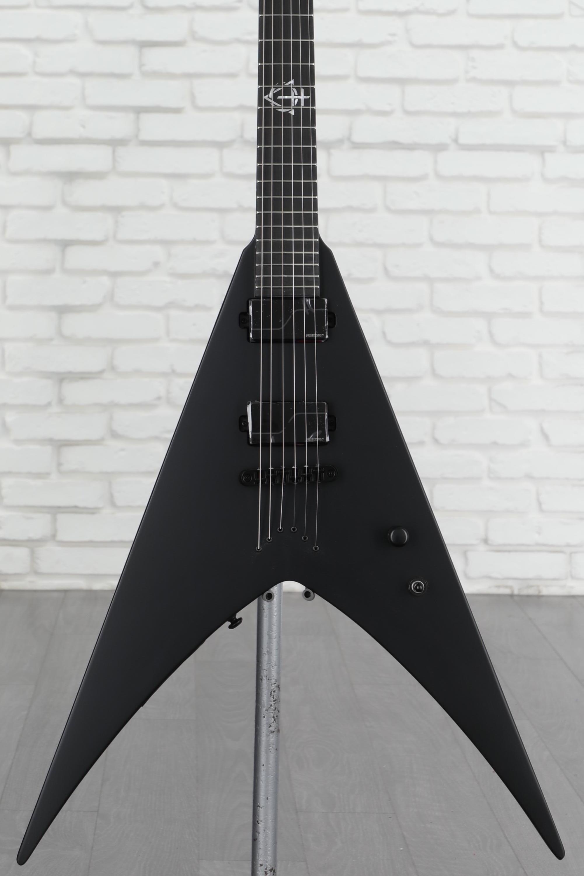 ESP LTD Nergal HEX-6 Signature Electric Guitar - Black Satin