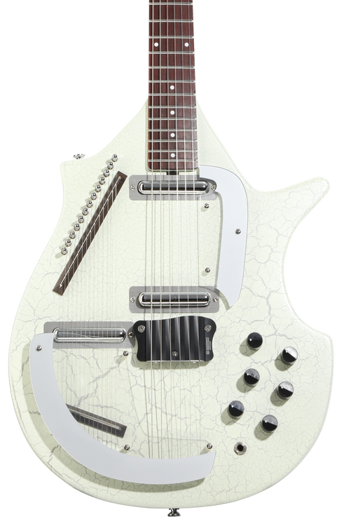 Danelectro Sitar - White Crackle | Sweetwater