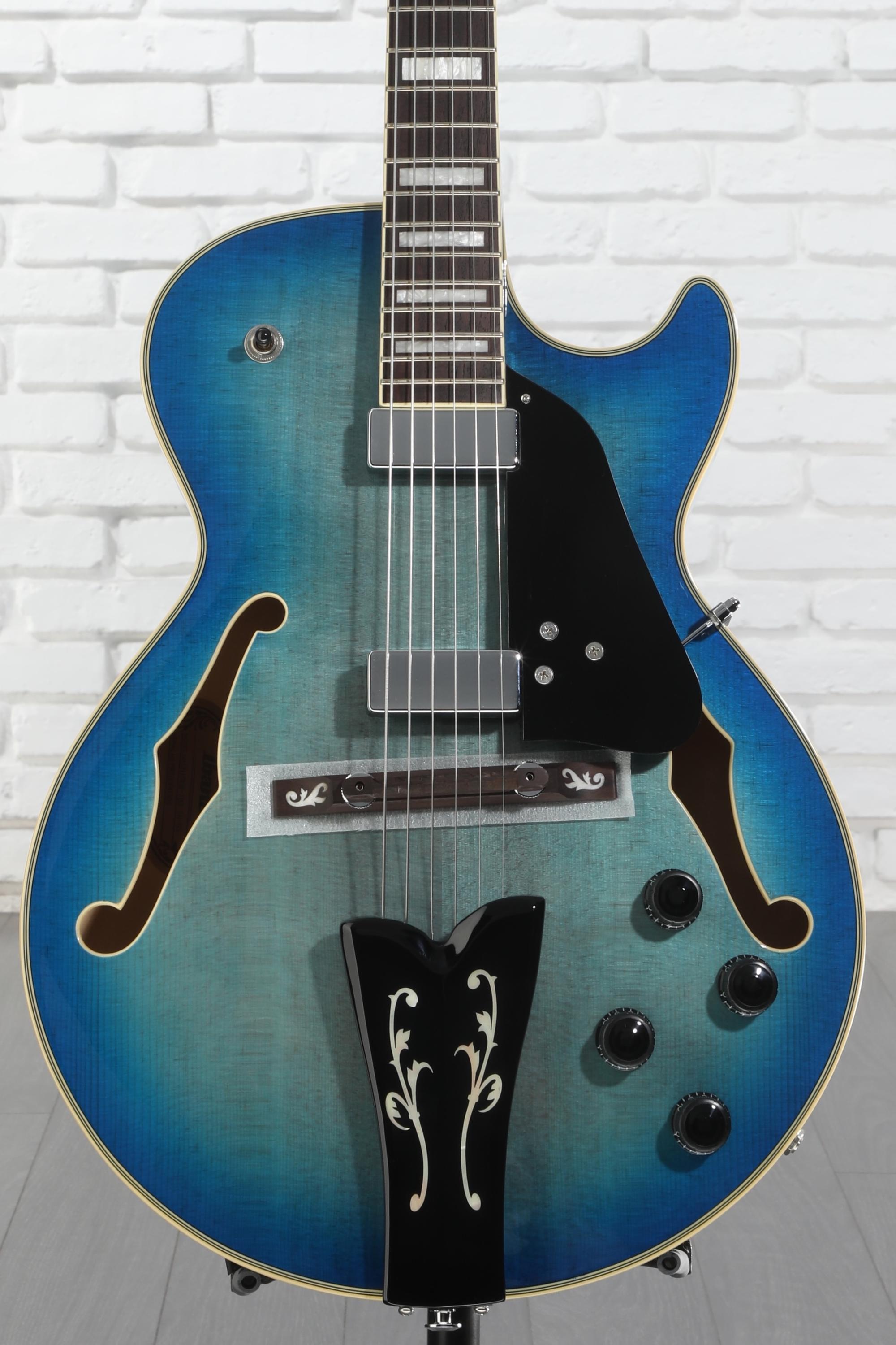 Ibanez George Benson Signature GB10EM - Jet Blue Burst | Sweetwater