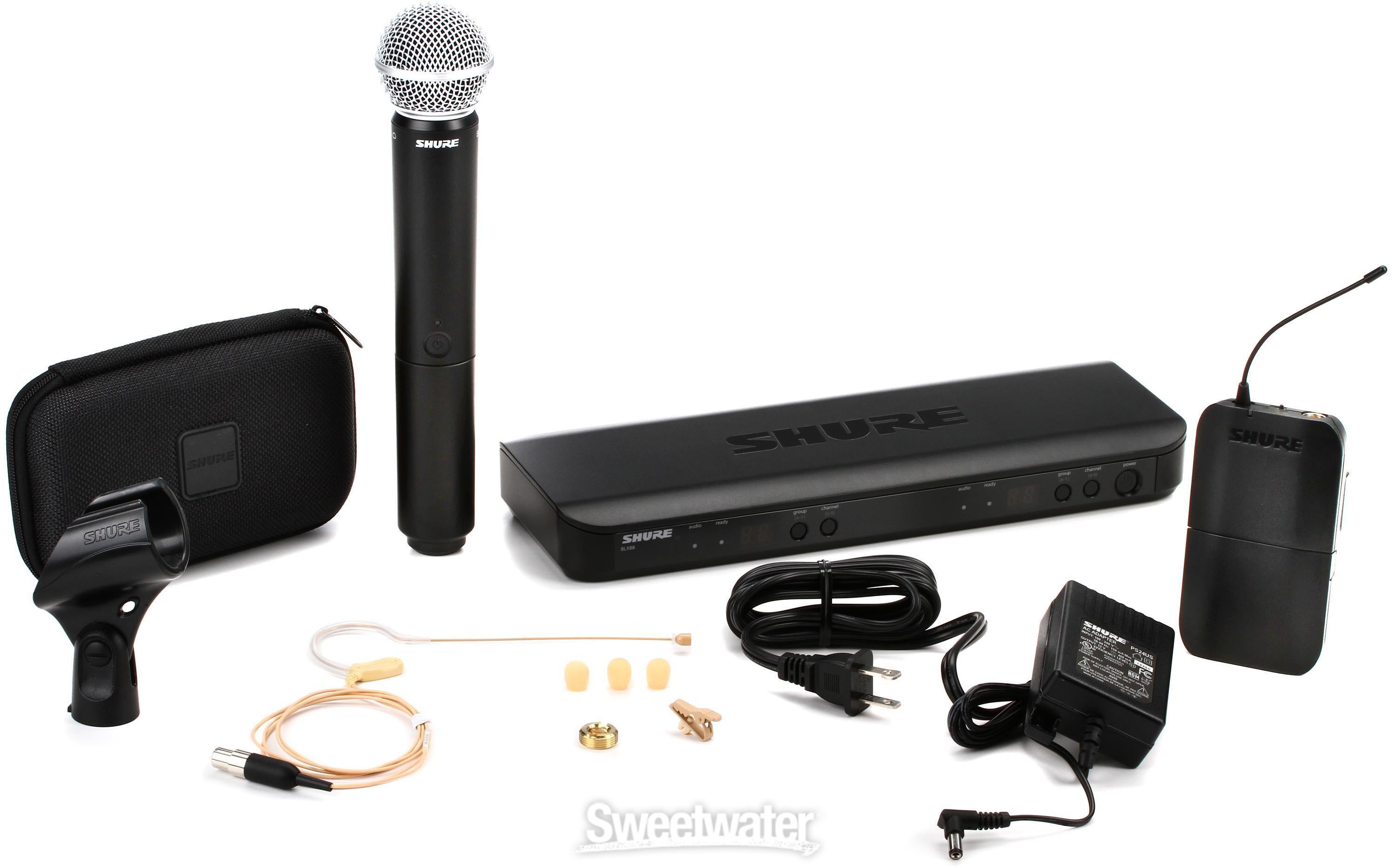 Shure BLX1288/MX153 Dual Channel Wireless Combo System J11 Band  Sweetwater