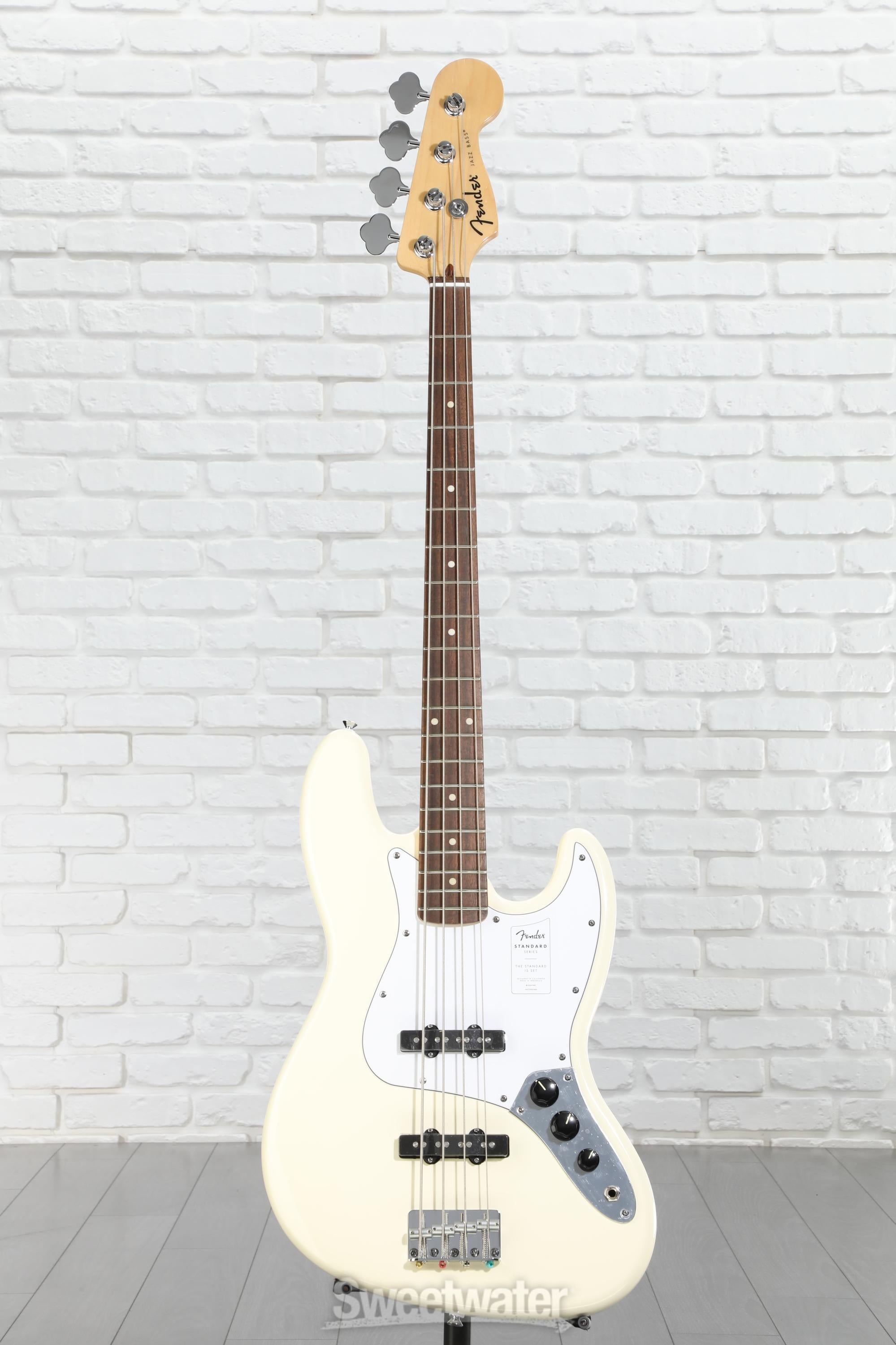 Fender Standard Jazz Bass - Olympic White, Laurel Fingerboard