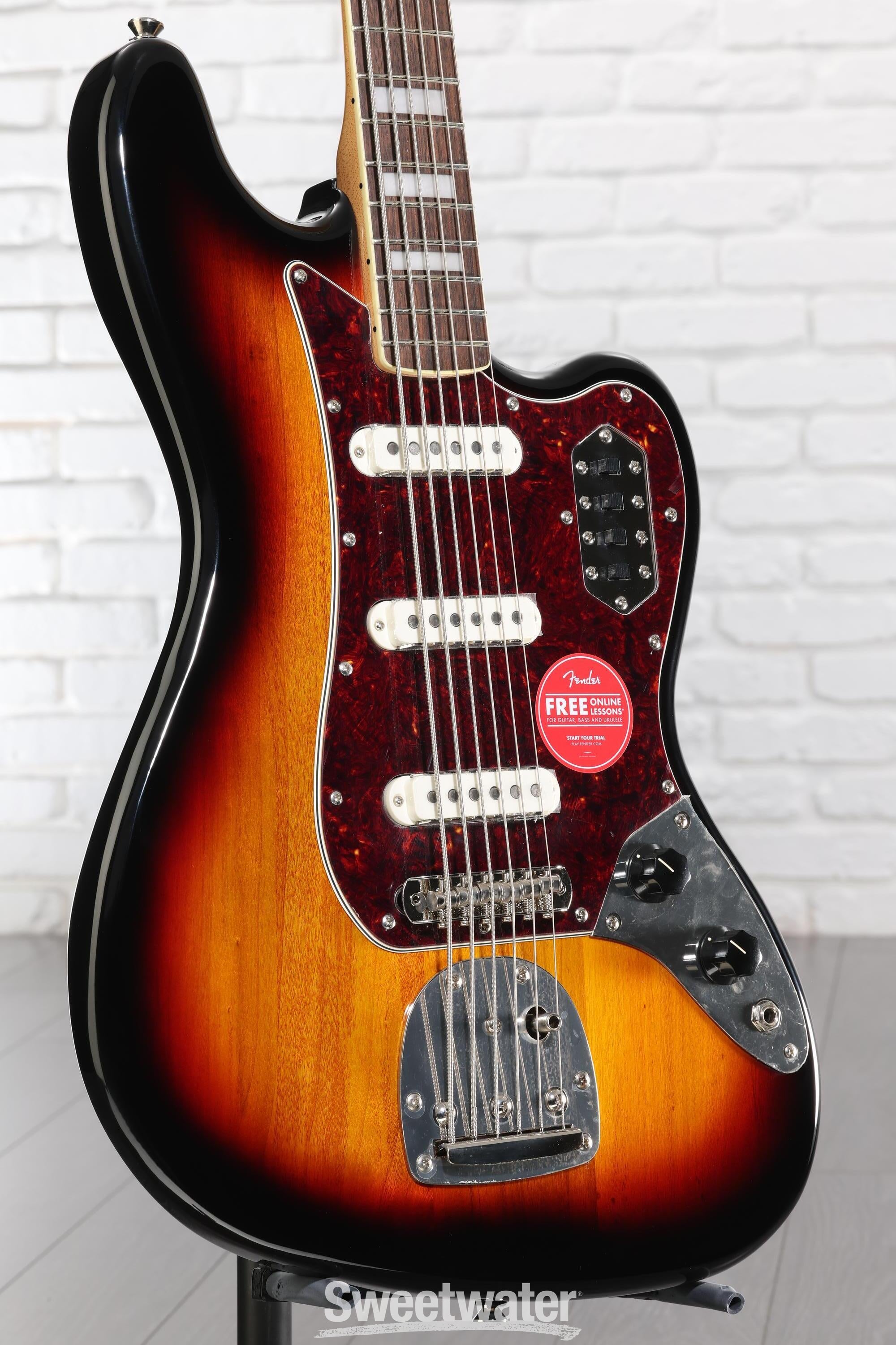 Photo of Squier Classic Vibe Bass VI Guitar - 3-tone Sunburst
