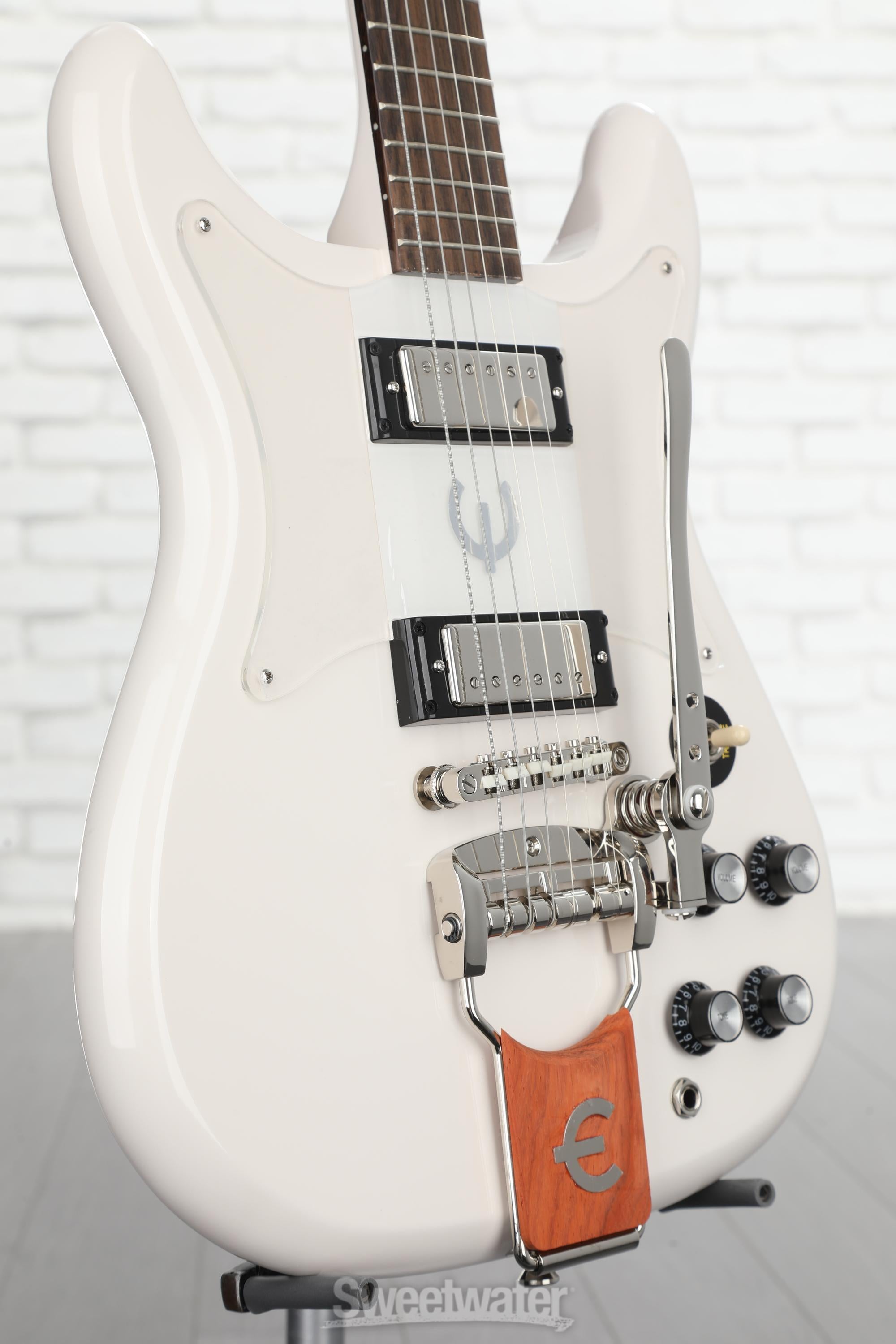 Epiphone Crestwood Custom (Tremotone) Electric Guitar - Polaris White |  Sweetwater