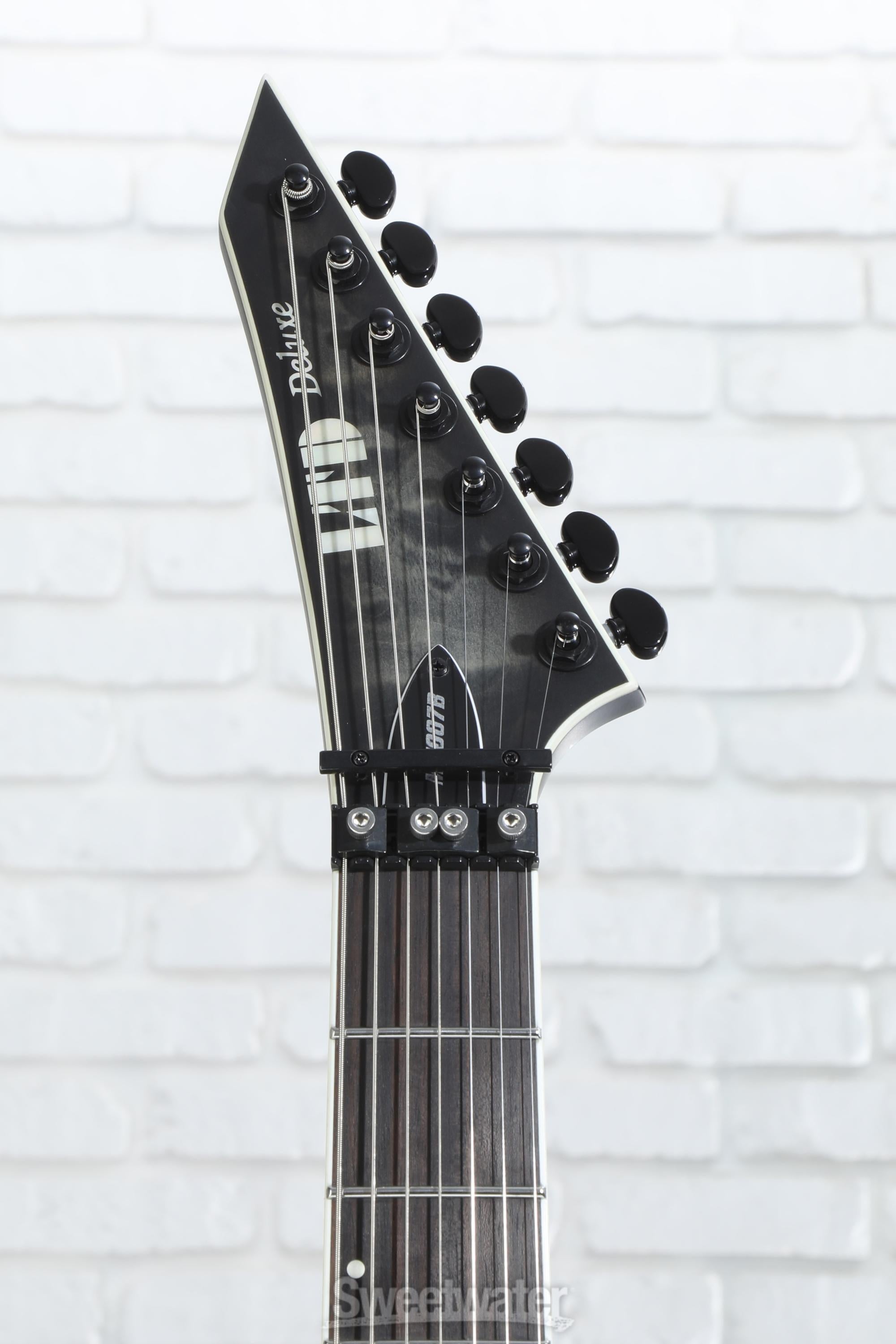 ESP LTD M-1007B 7-string Baritone Electric Guitar - Charcoal