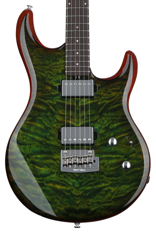 Ernie Ball Music Man Luke III HH - Luscious Green Quilt | Sweetwater