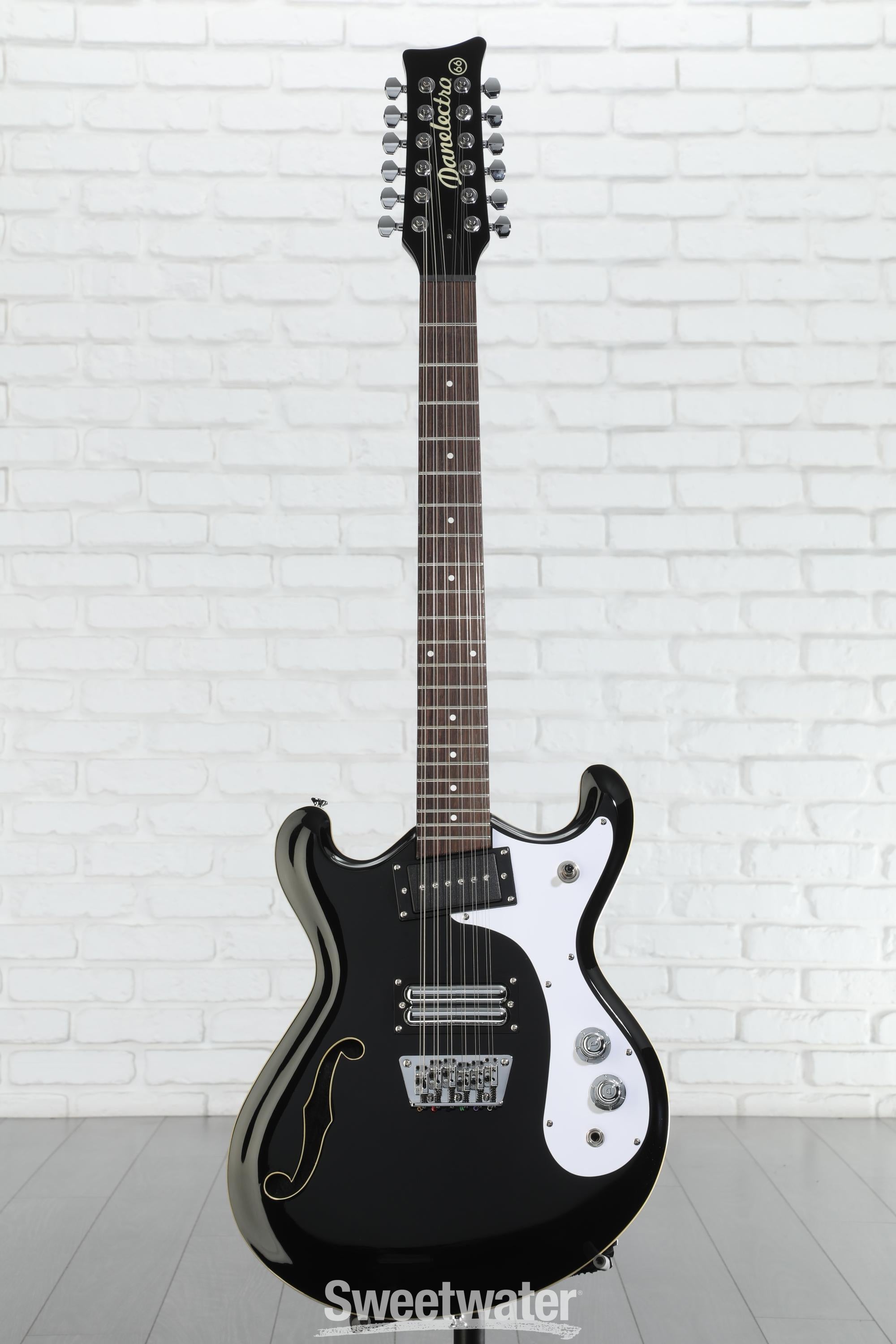 Danelectro 66-12, 12-string Electric Guitar - Limo Black | Sweetwater