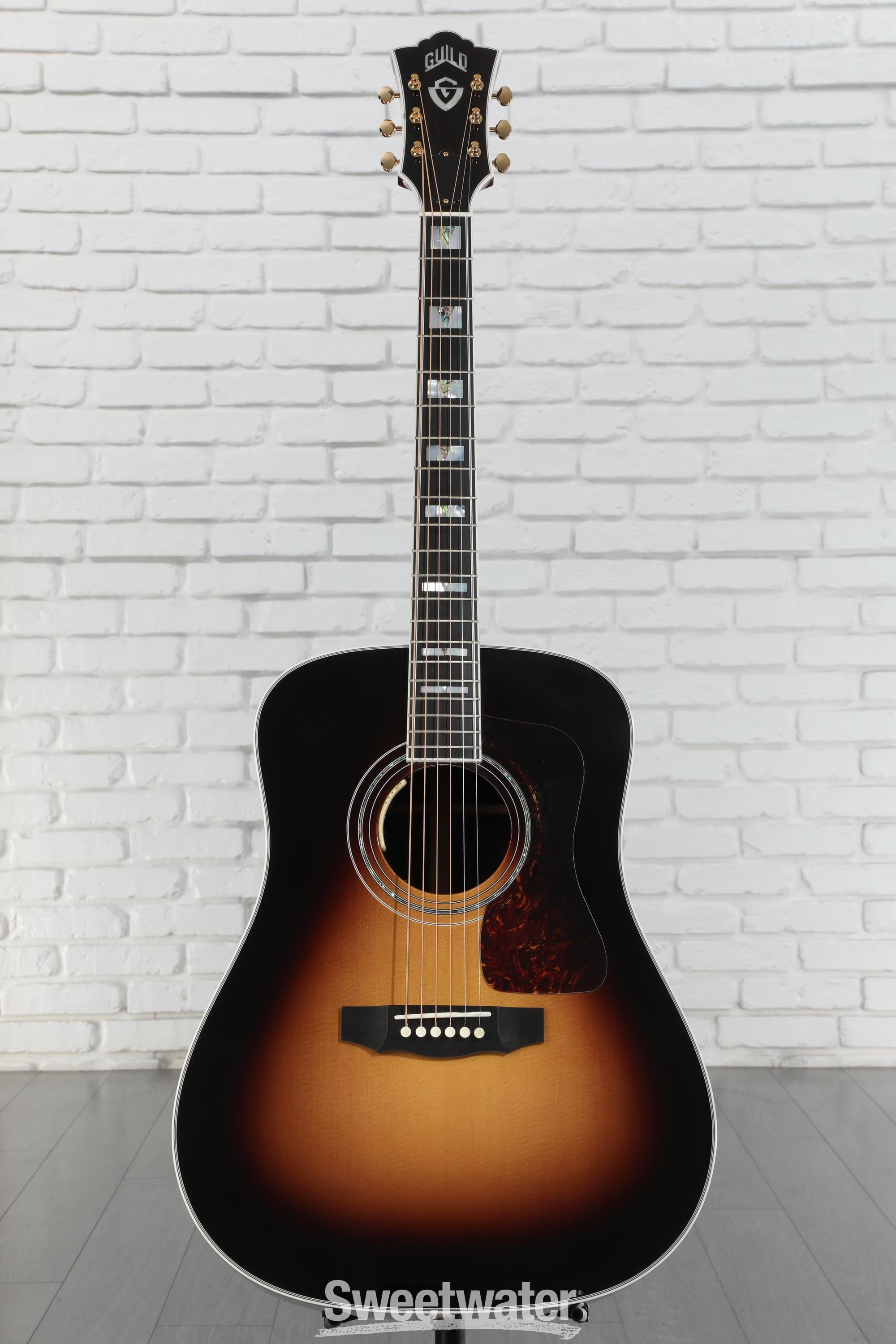 Guild D-55E Acoustic-electric Guitar - Teardrop Sunburst