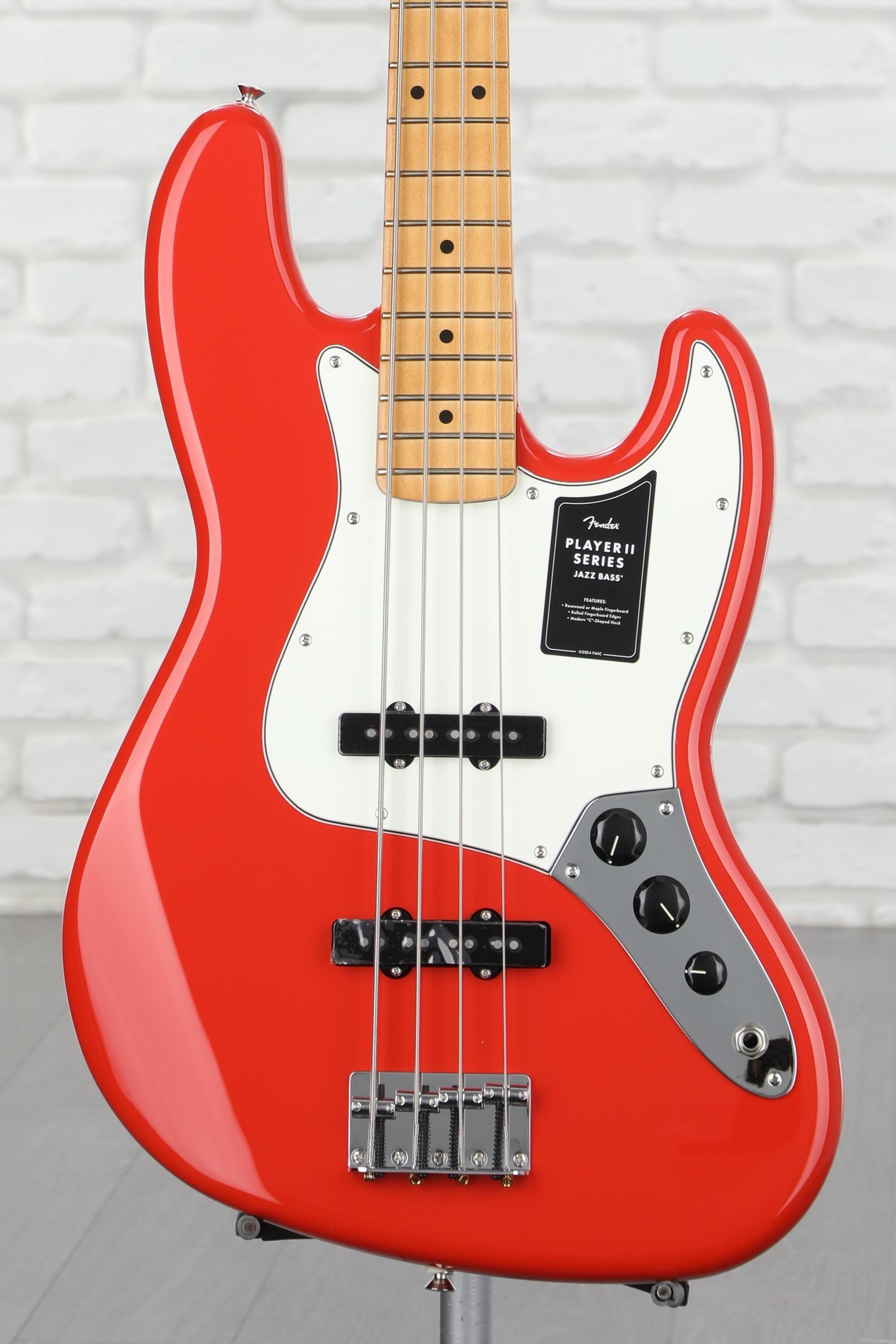 Fender Player II Jazz Bass - Coral Red with Maple Fingerboard | Sweetwater