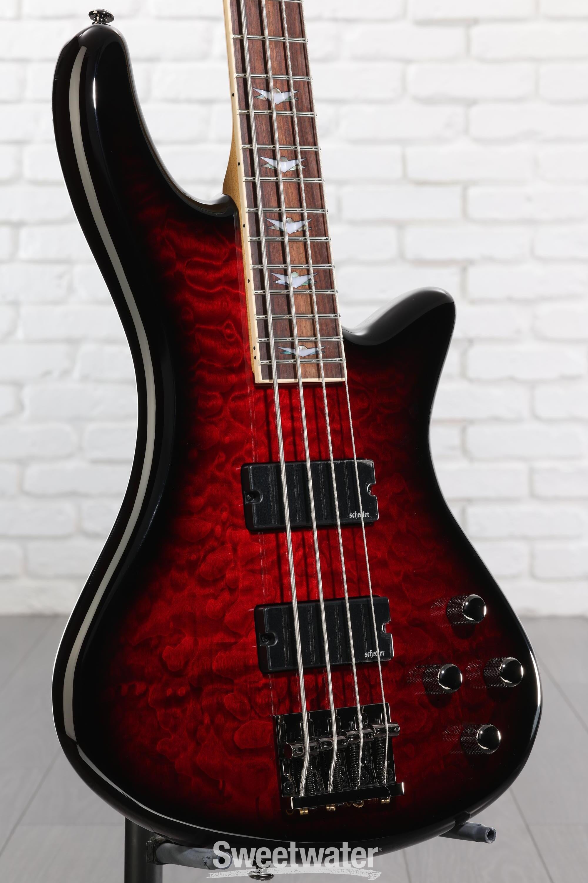 Photo of Schecter Stiletto Extreme 4 Bass Guitar - Black Cherry