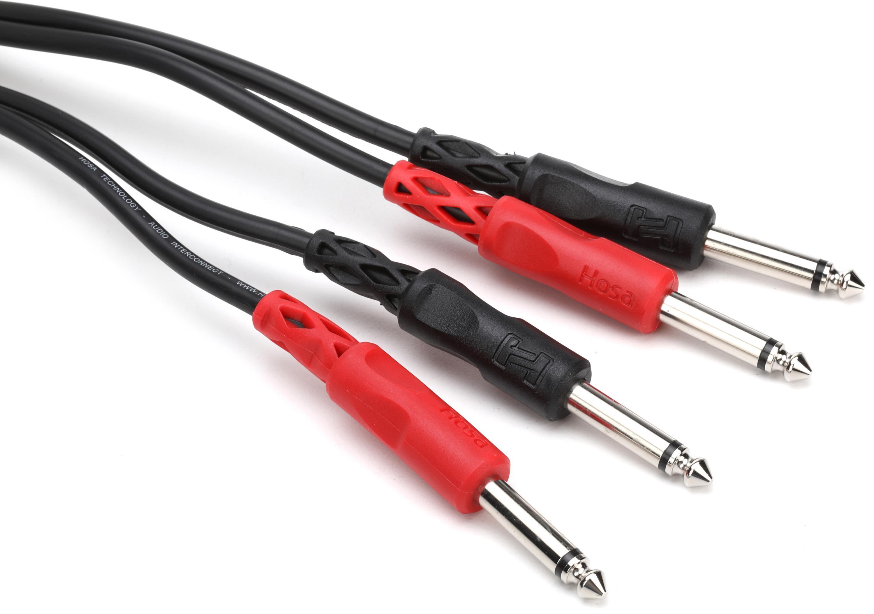 Photo of Hosa CPP-203 Stereo Interconnect Cable - Dual 1/4-inch TS Male to Same - 9.9 foot