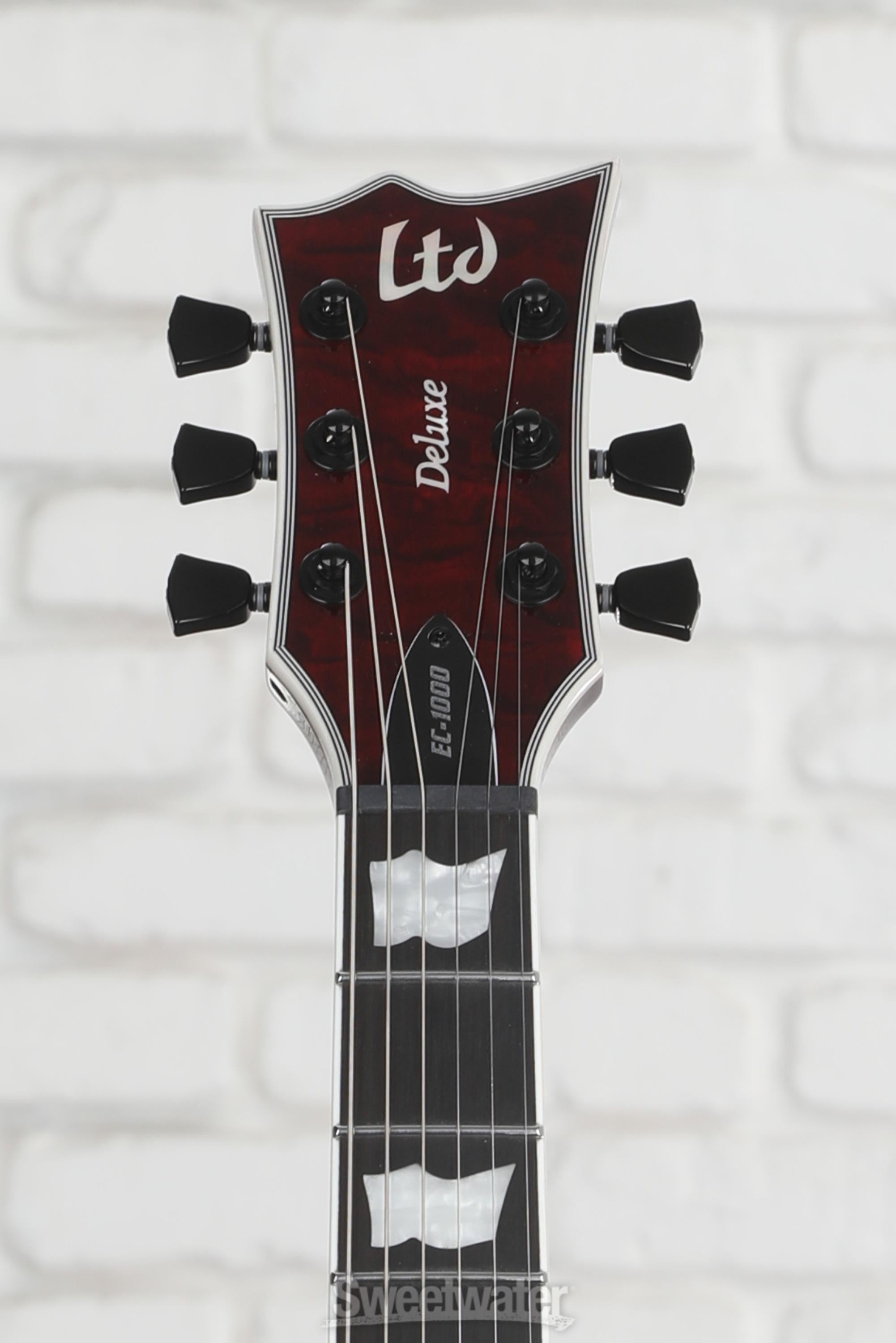 ESP LTD EC-1000QM Electric Guitar - See Thru Black Cherry