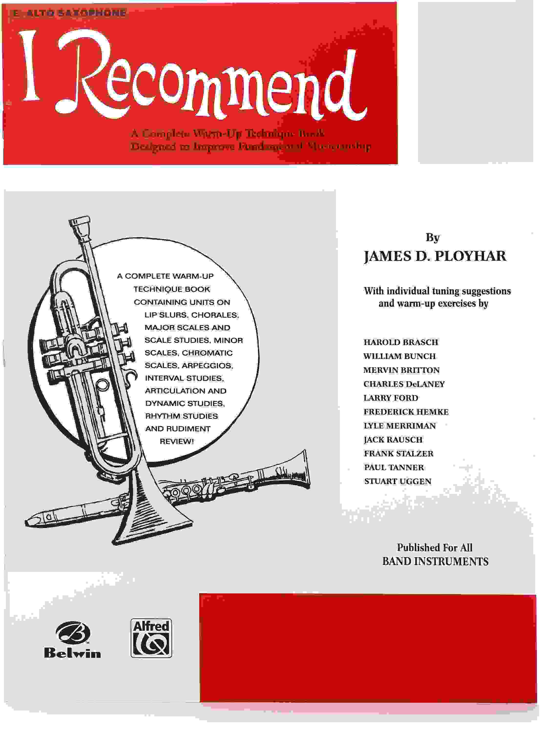 Alfred I Recommend Band Method - E-flat Alto Saxophone