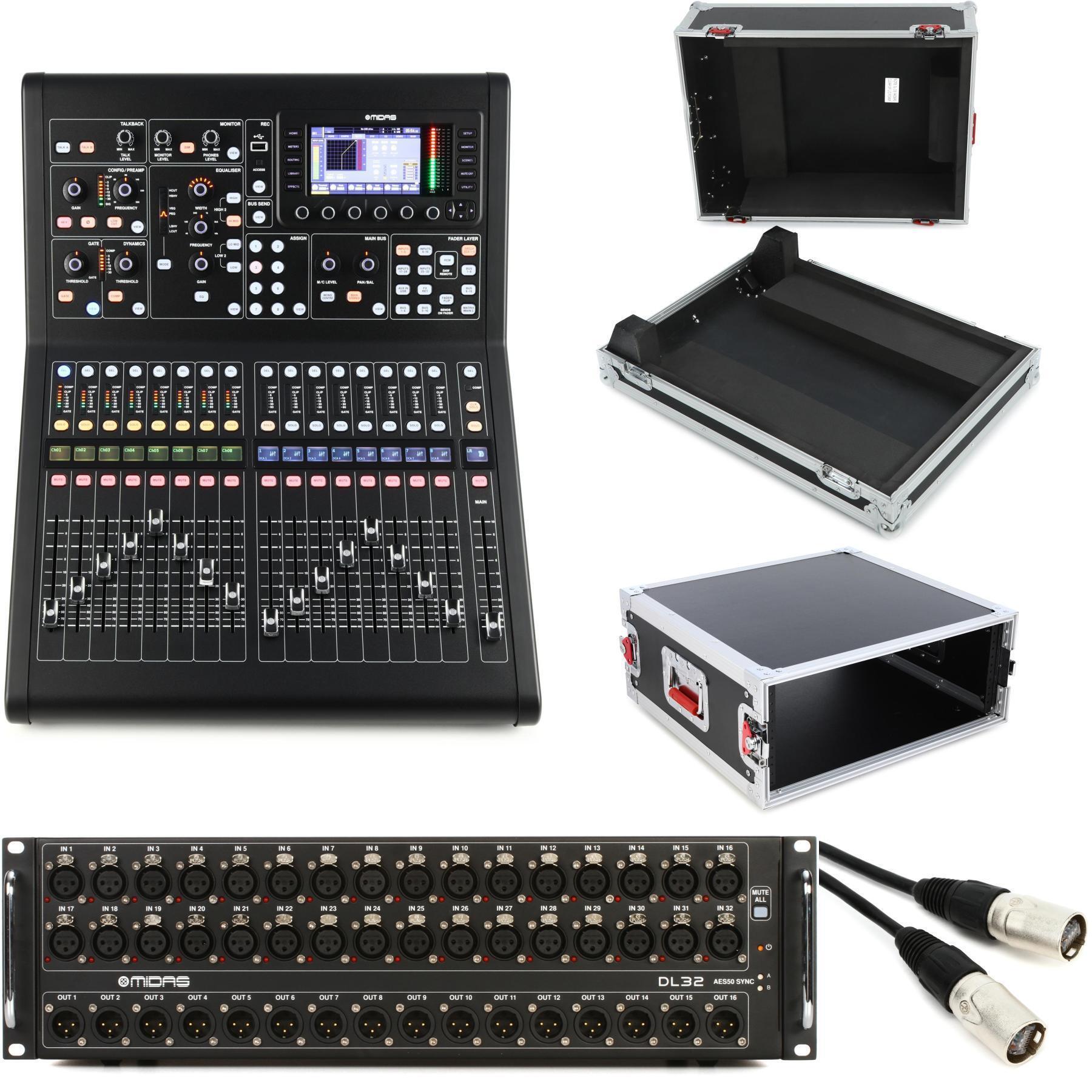 Midas M32R Tour Pack with Digital Mixer, Stage Box and Road Case