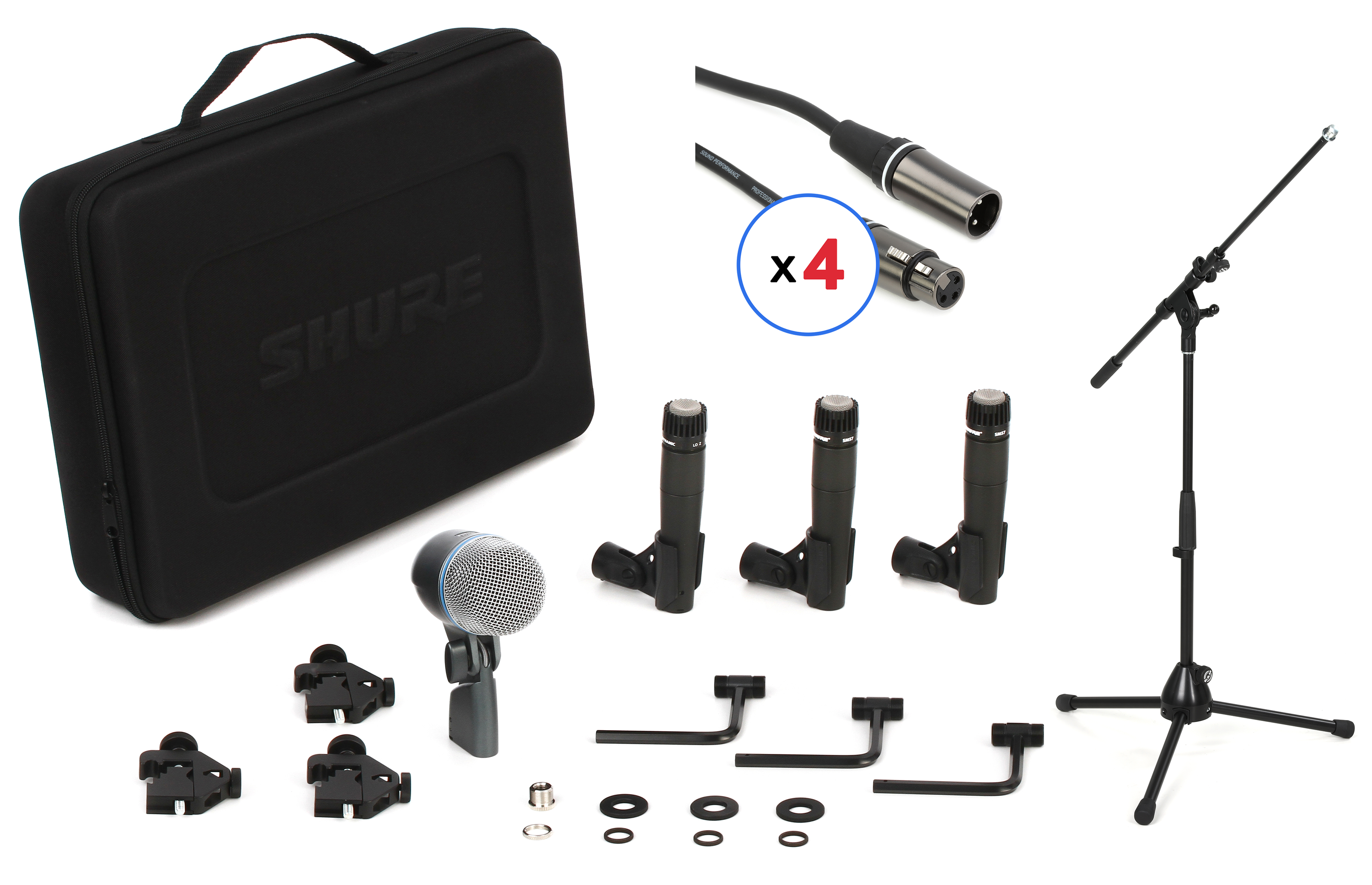 Shure DMK57-52 Drum Microphone Bundle with Stands and Cables Shure DMK57-52 Drum Microphone Bundle with Stands and Cables