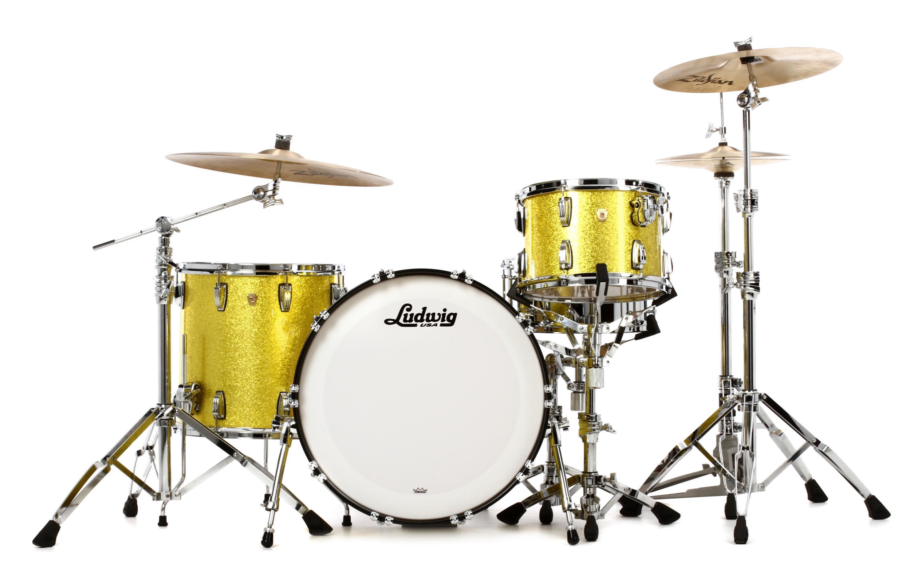 Ludwig Classic Maple Fab 22 Shell Pack - Yellow Glitter | Sweetwater