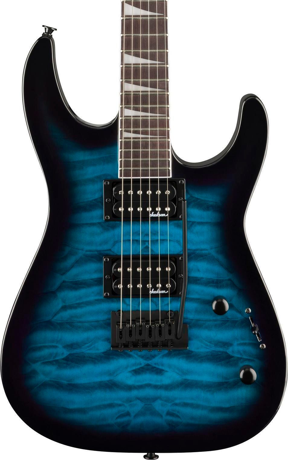 Jackson Dinky JS20 DKQ Electric Guitar - Transparent Blue | Sweetwater