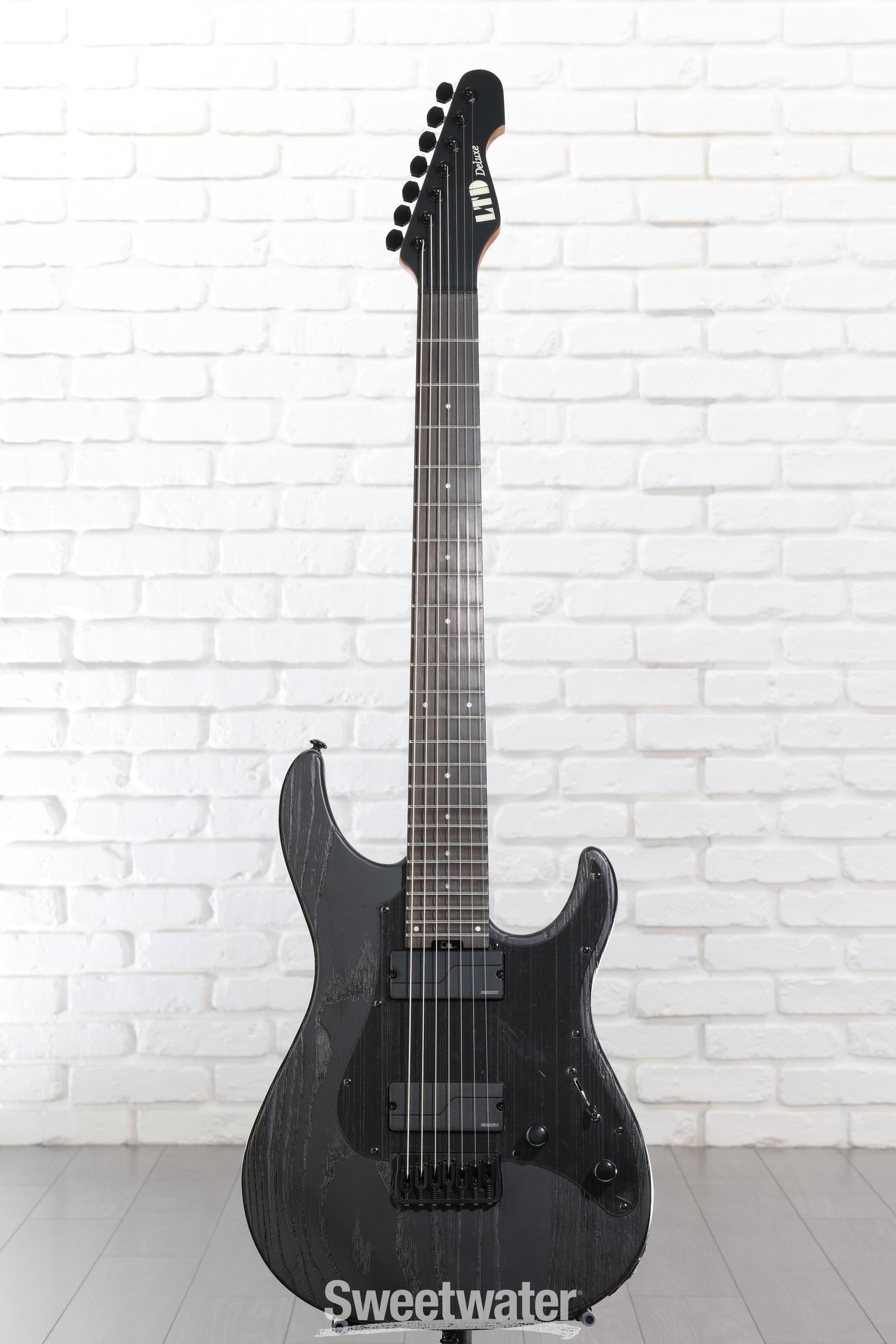 ESP LTD SN-1007 HT Baritone Electric Guitar - Black Blast | Sweetwater