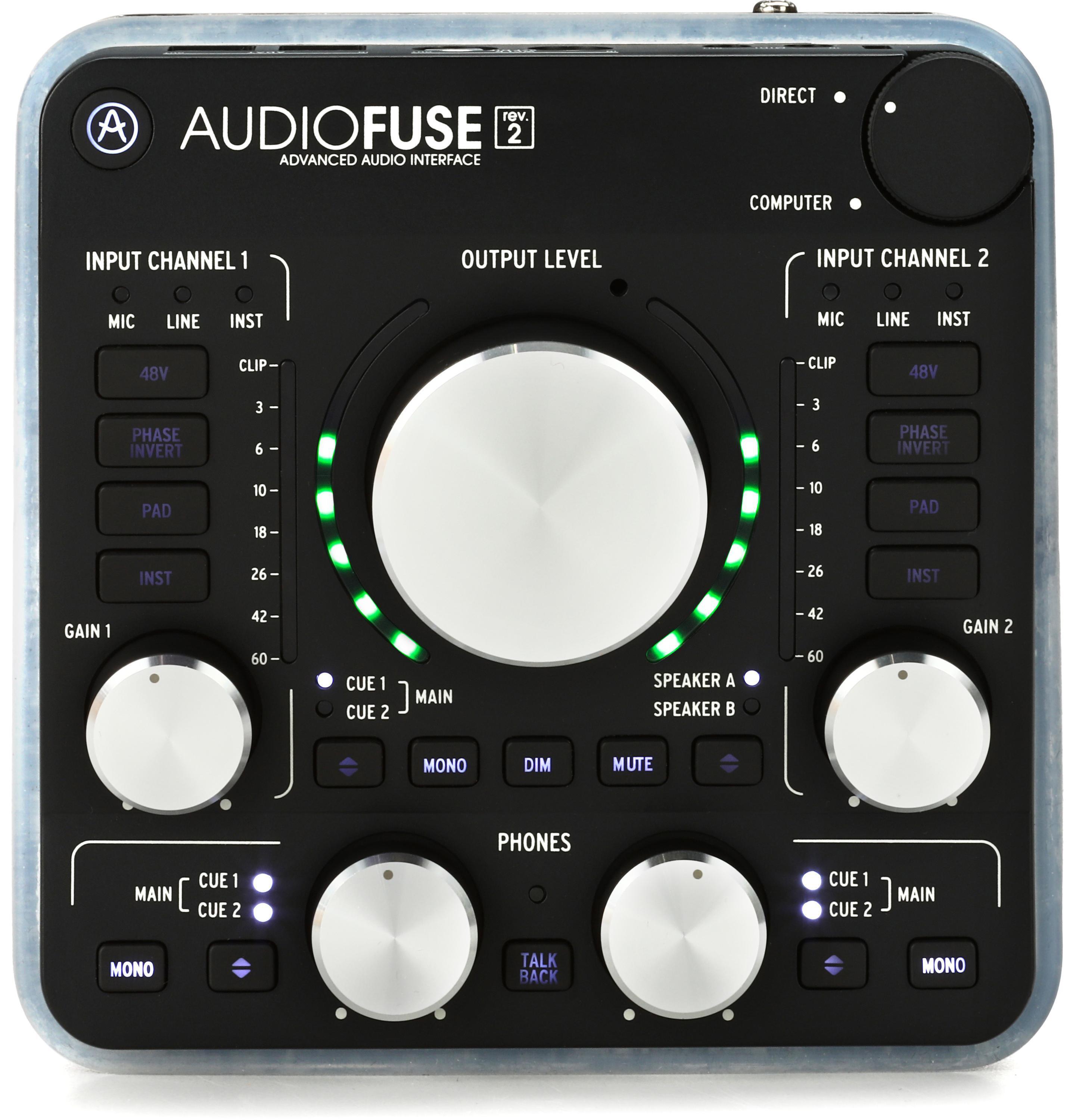 Arturia AudioFuse Studio guitarra interface de áudio USB placa de som de  gravação