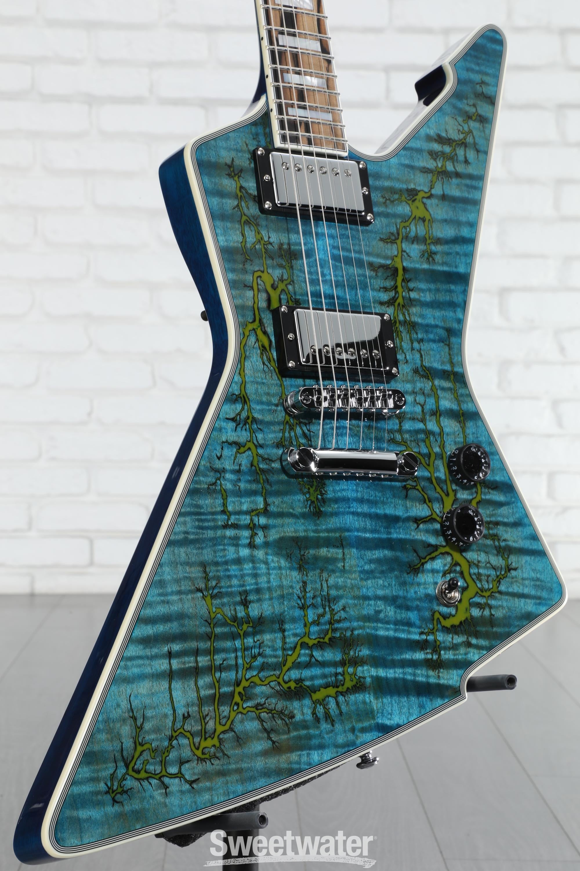 Photo of Schecter E-1 Electro Resin Electric Guitar - Yellow Electro Resin/Natural