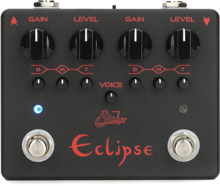 Suhr Eclipse Dual-channel Overdrive/Distortion Pedal - Black  