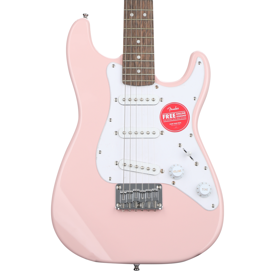 Squier Mini Stratocaster Electric Guitar - Shell Pink with Laurel Squier Mini Stratocaster Electric Guitar - Shell Pink with Laurel