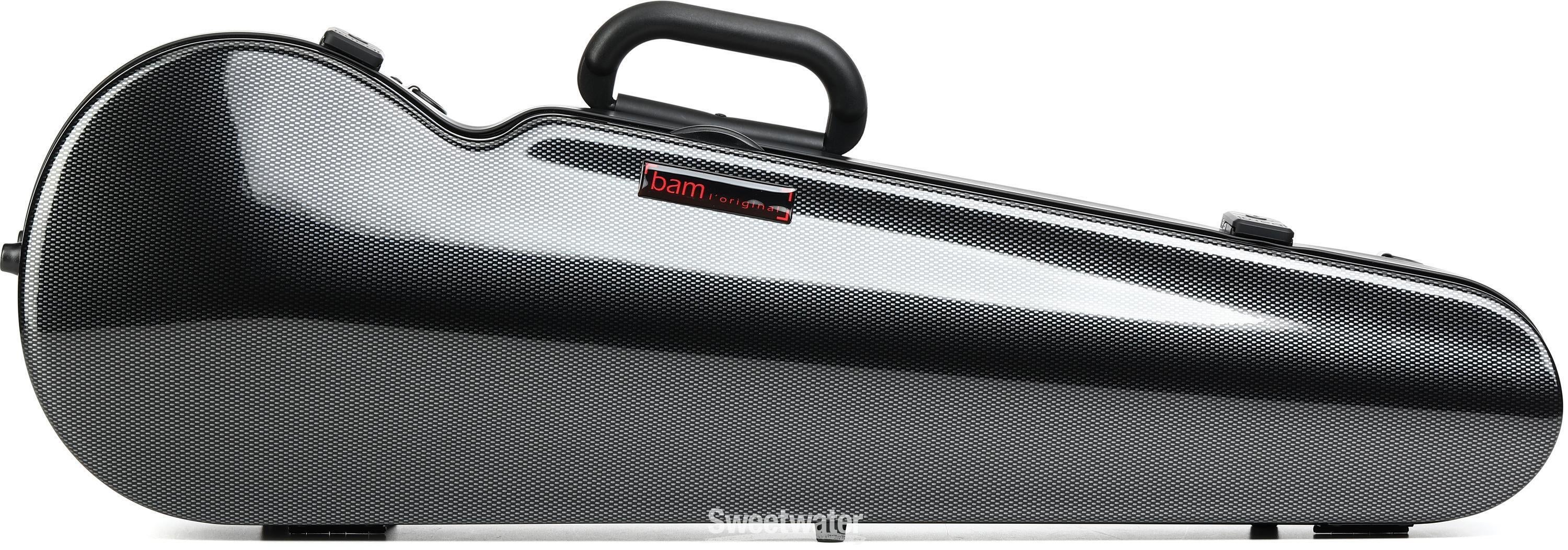 BAM 2002XLC Hightech Contoured Violin Case - Black Carbon Look