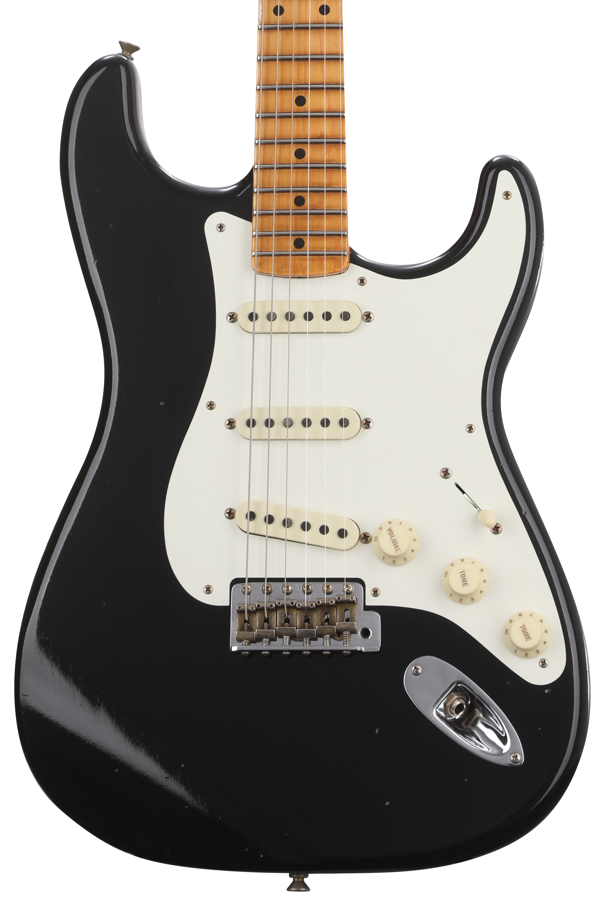 Fender Custom Shop '56 Stratocaster Journeyman Relic Electric Guitar - Aged  Black | Sweetwater