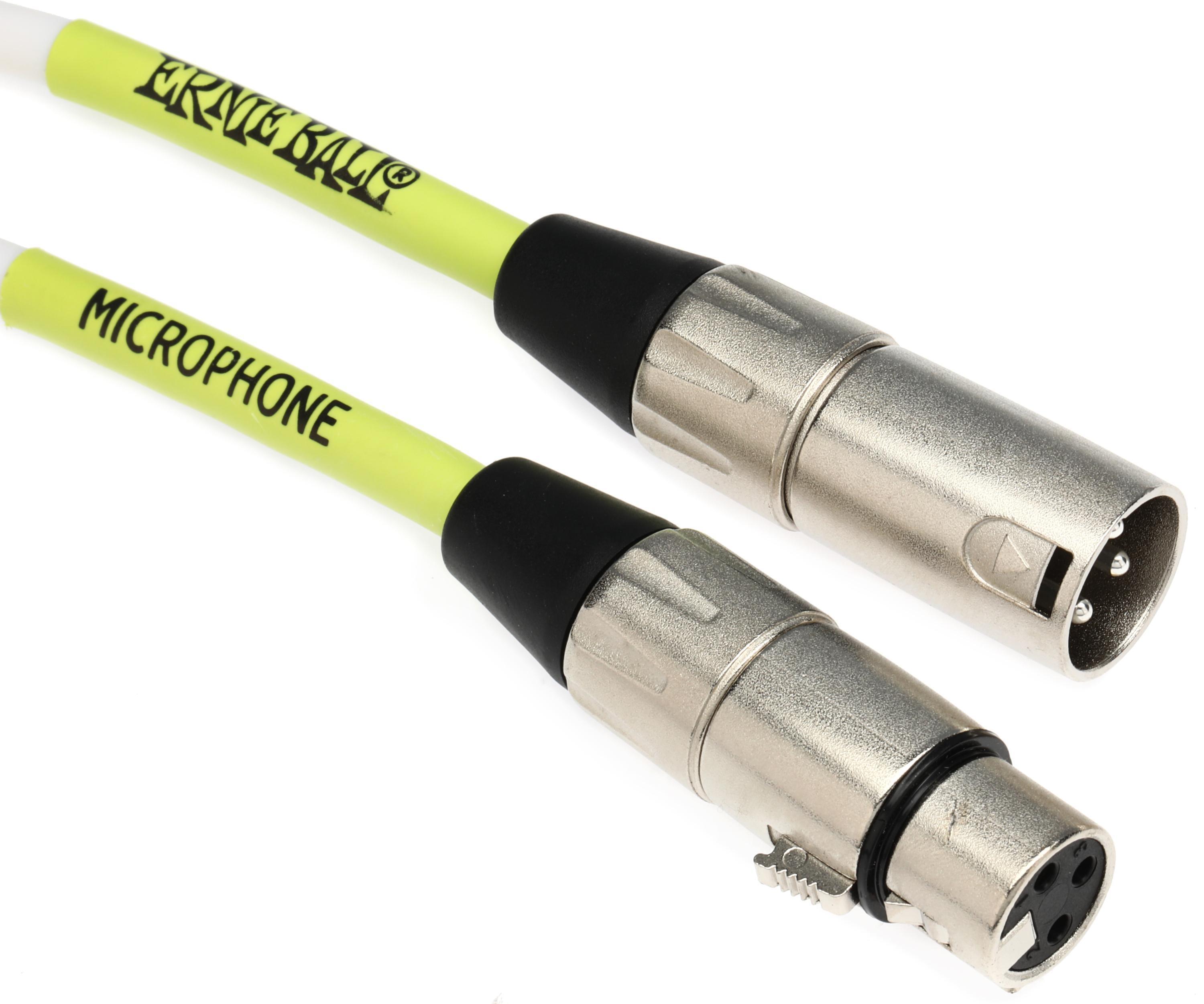 Ernie Ball P06388 Braided Microphone Cable 20 foot White Sweetwater