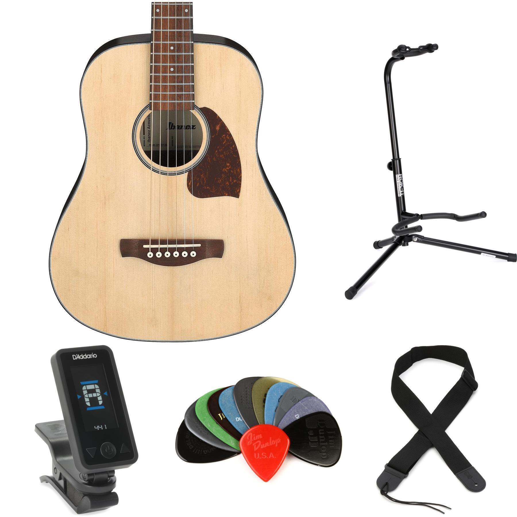 Photo of Ibanez PF2BE Acoustic Guitar Essentials Bundle - Open Pore Natural