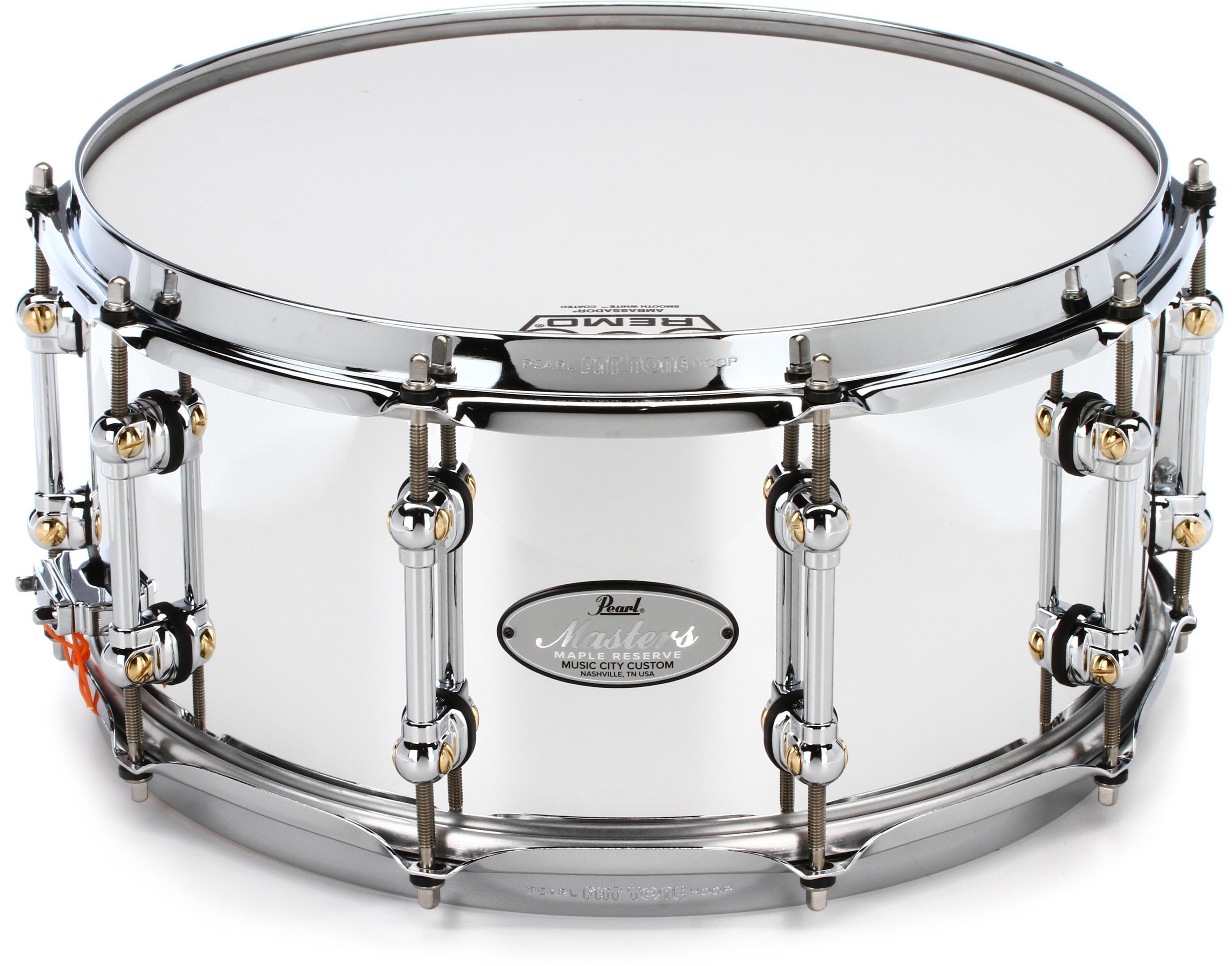 Pearl Music City Custom Master's Maple Reserve Snare Drum - 14 x 6.5 inch -  Mirror Chrome