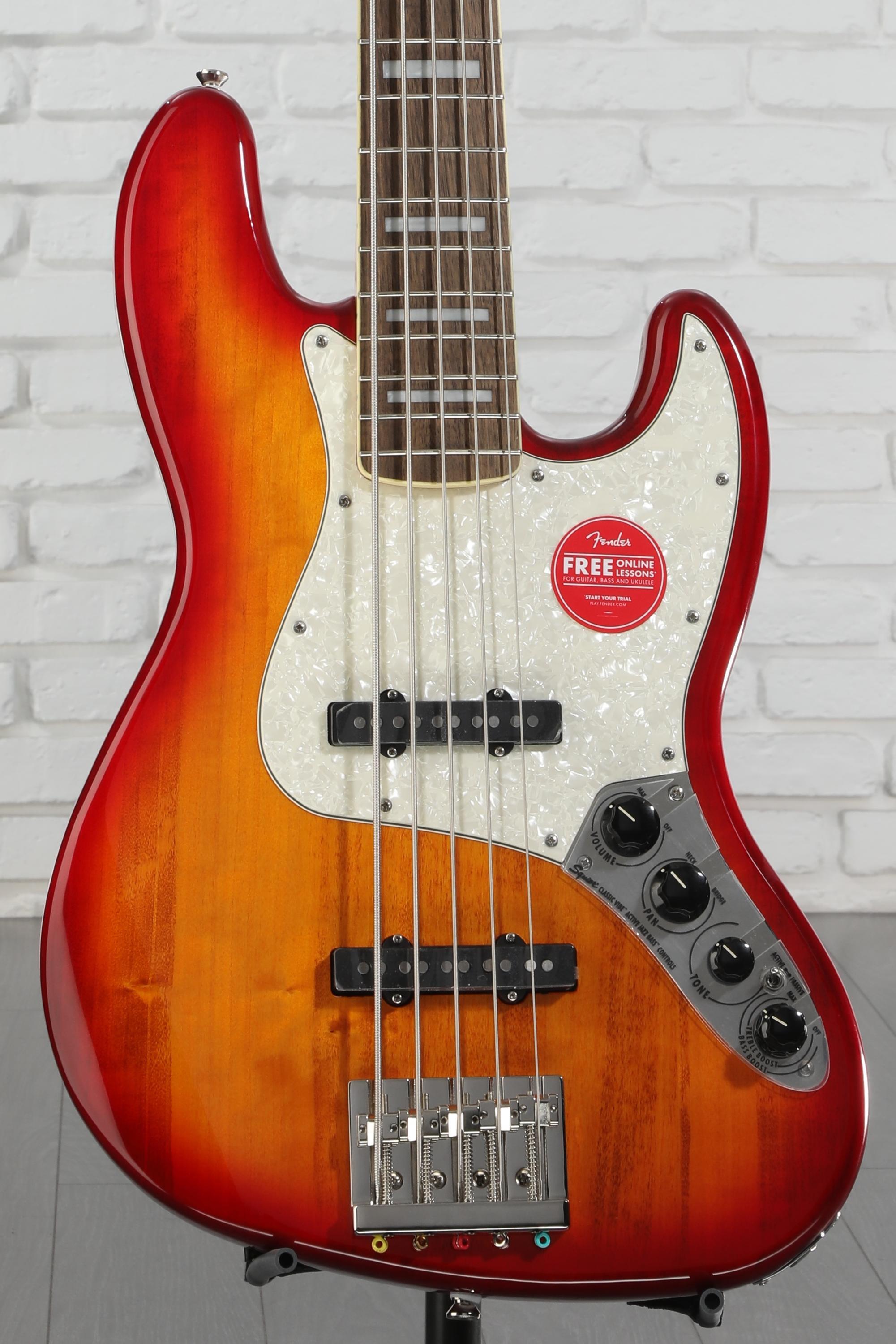 フェイザー＆クラシックヴァイブAES107 Aqua Mirage Vibe Classic Vibe™ Active '70s Jazz Bass® V – Fender