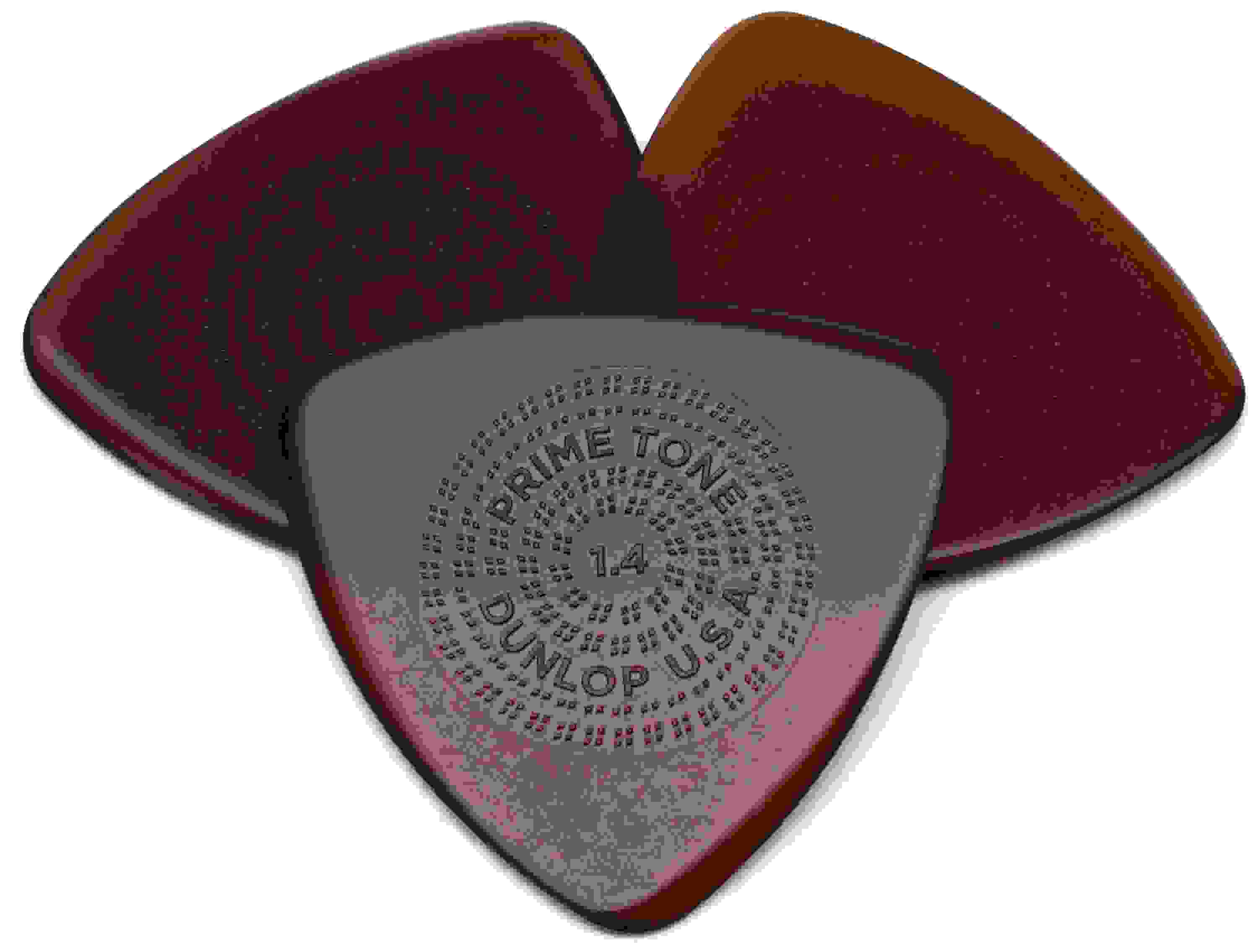 Dunlop 512P140 Primetone Triangle Grip Guitar Picks 1.4mm 3-pack