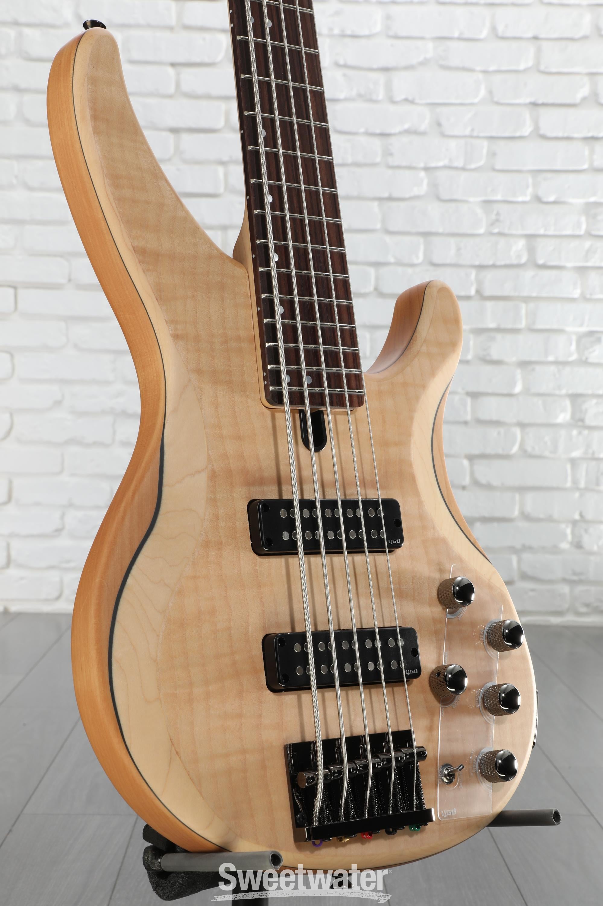 Yamaha TRBX605FM 5-string Bass Guitar - Natural Satin | Sweetwater