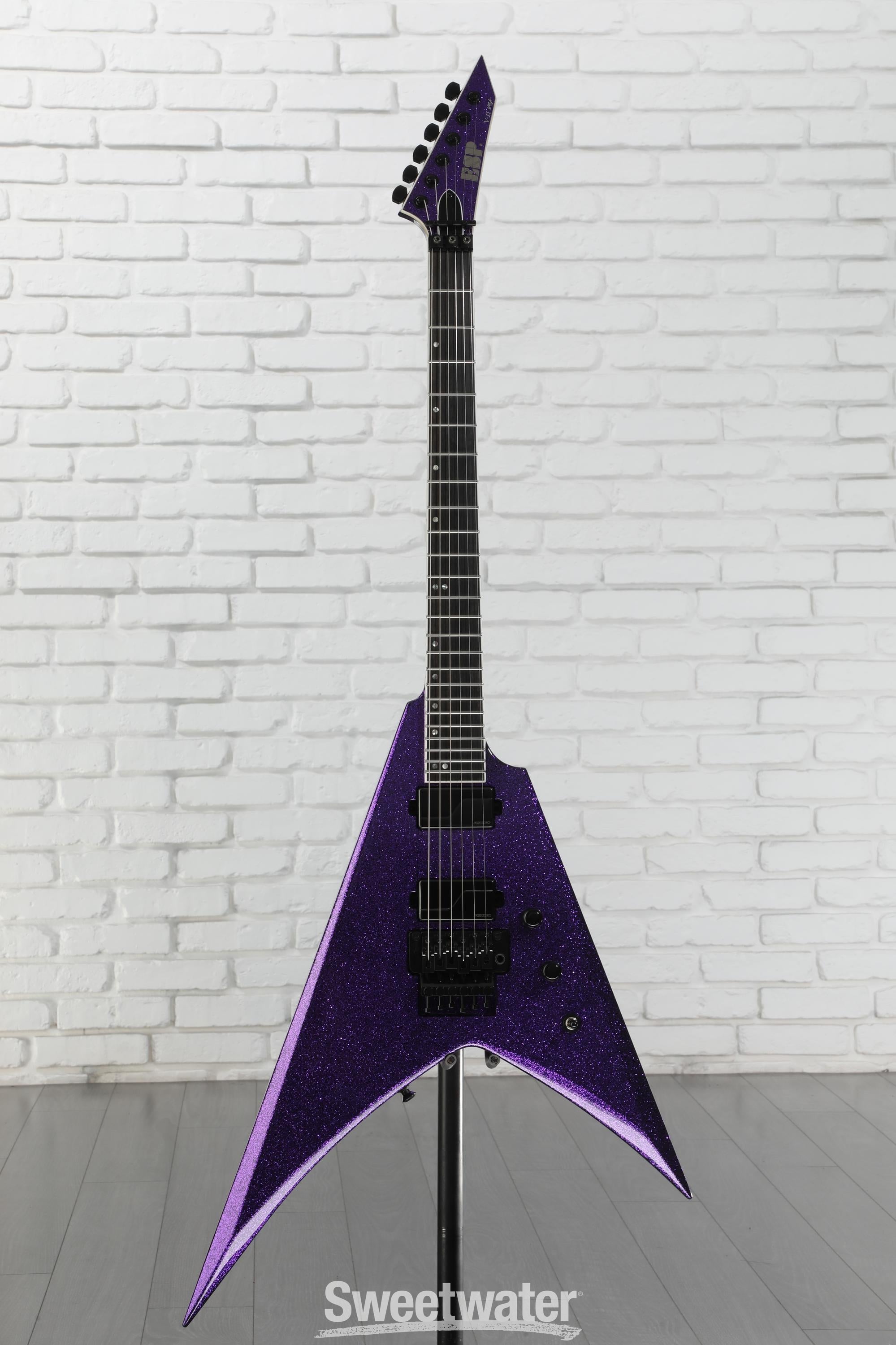 ESP V-II FR USA Electric Guitar - Purple Sparkle | Sweetwater