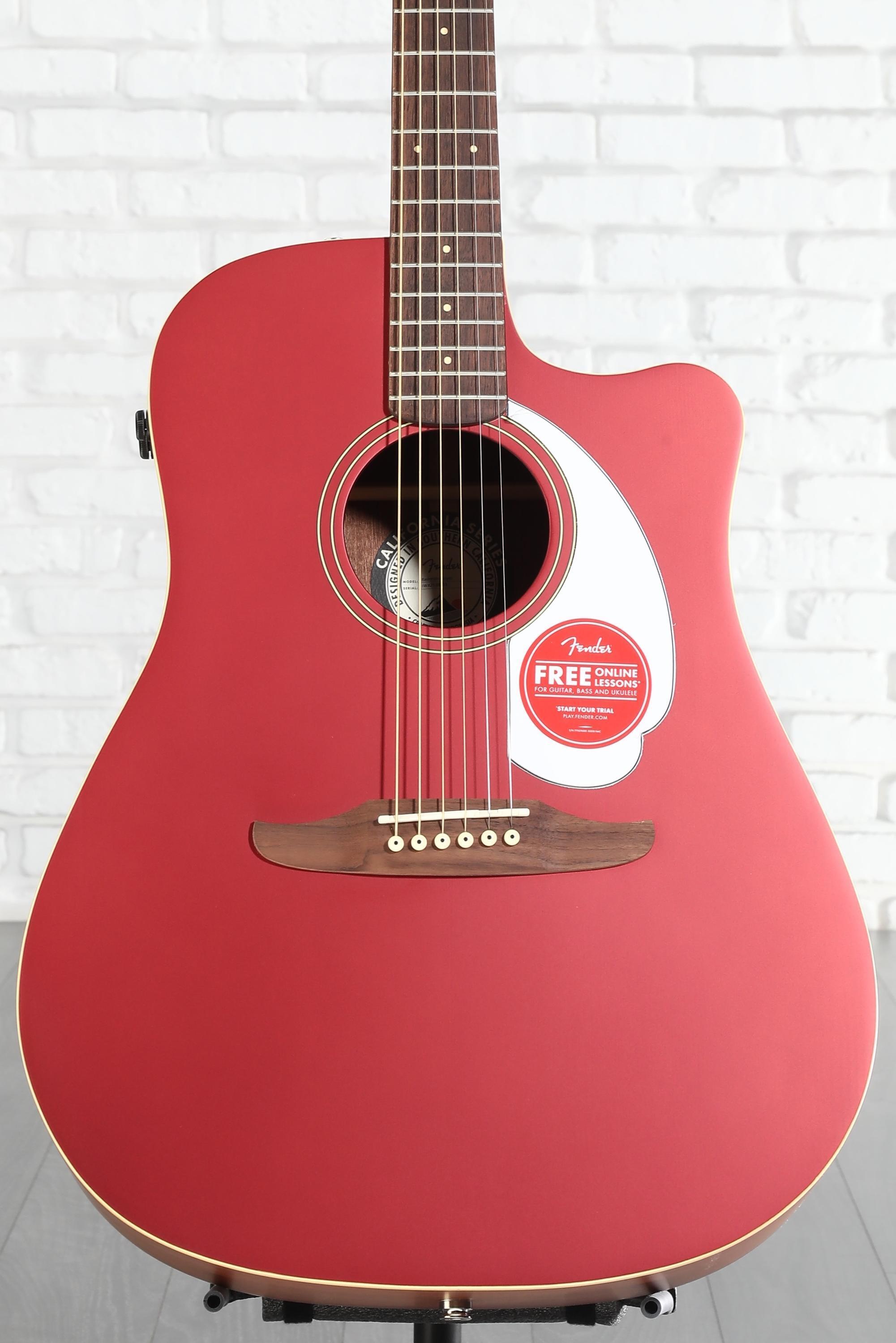 Fender Redondo Player Acoustic-electric Guitar - Candy Apple Red