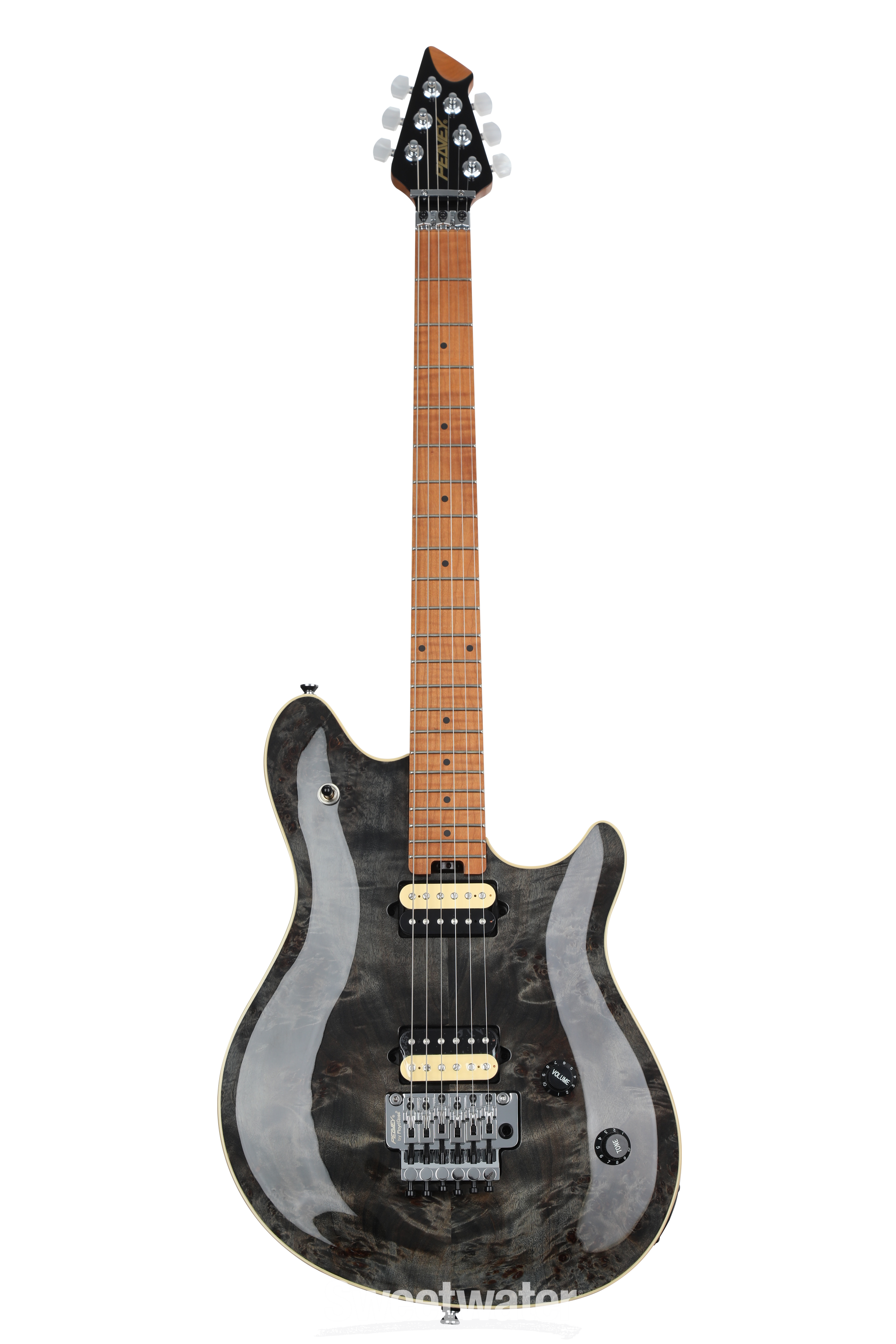 Peavey HP 2 Poplar Burl Electric Guitar - Transparent Black