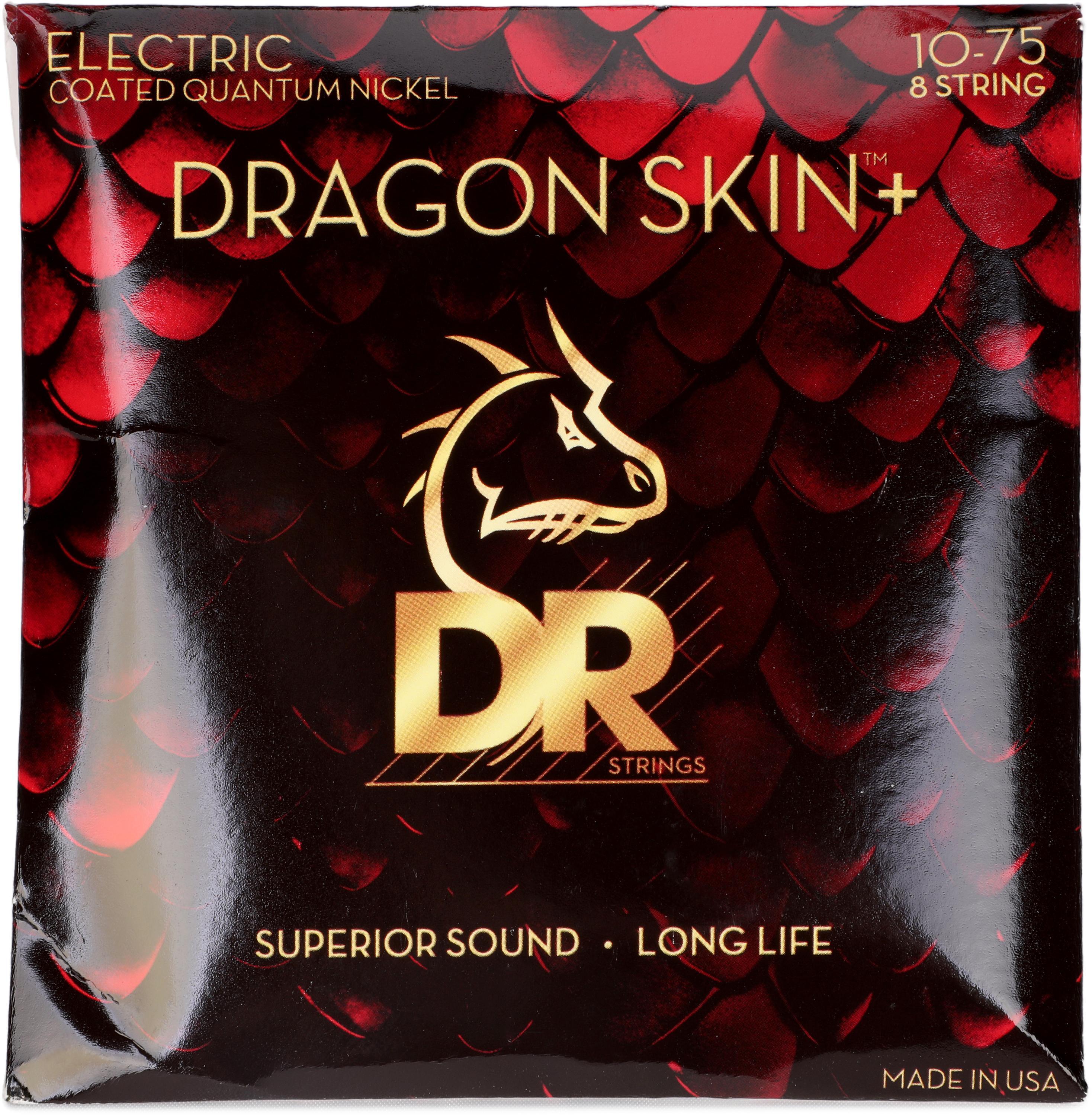 Photo of DR Strings Dragon Skin+ Quantum Nickel Coated Electric Guitar Strings - Medium .010-.075, 8-string